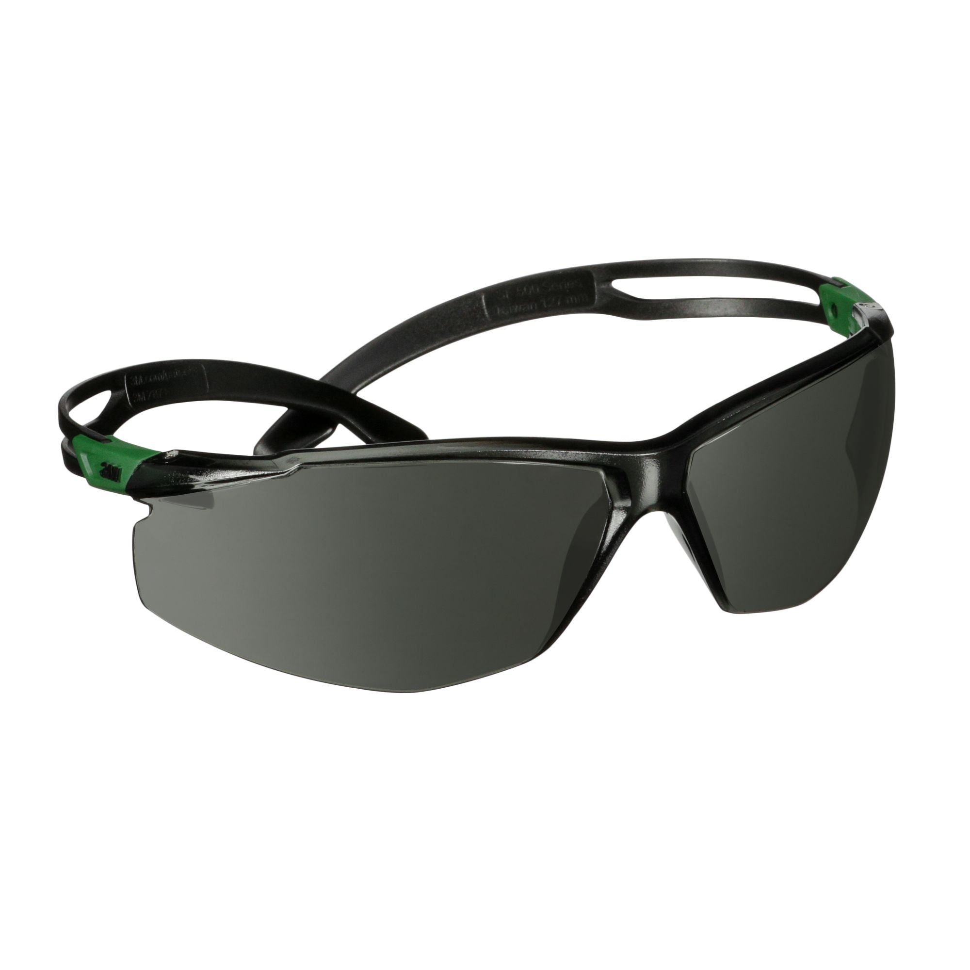 3M™ SecureFit™ 500 Gafas de seguridad, montura verde/negro, recubrimiento antirrayaduras+ (K), lente gris IR 3.0, SF530ASP-GRN-EU, 20/caja