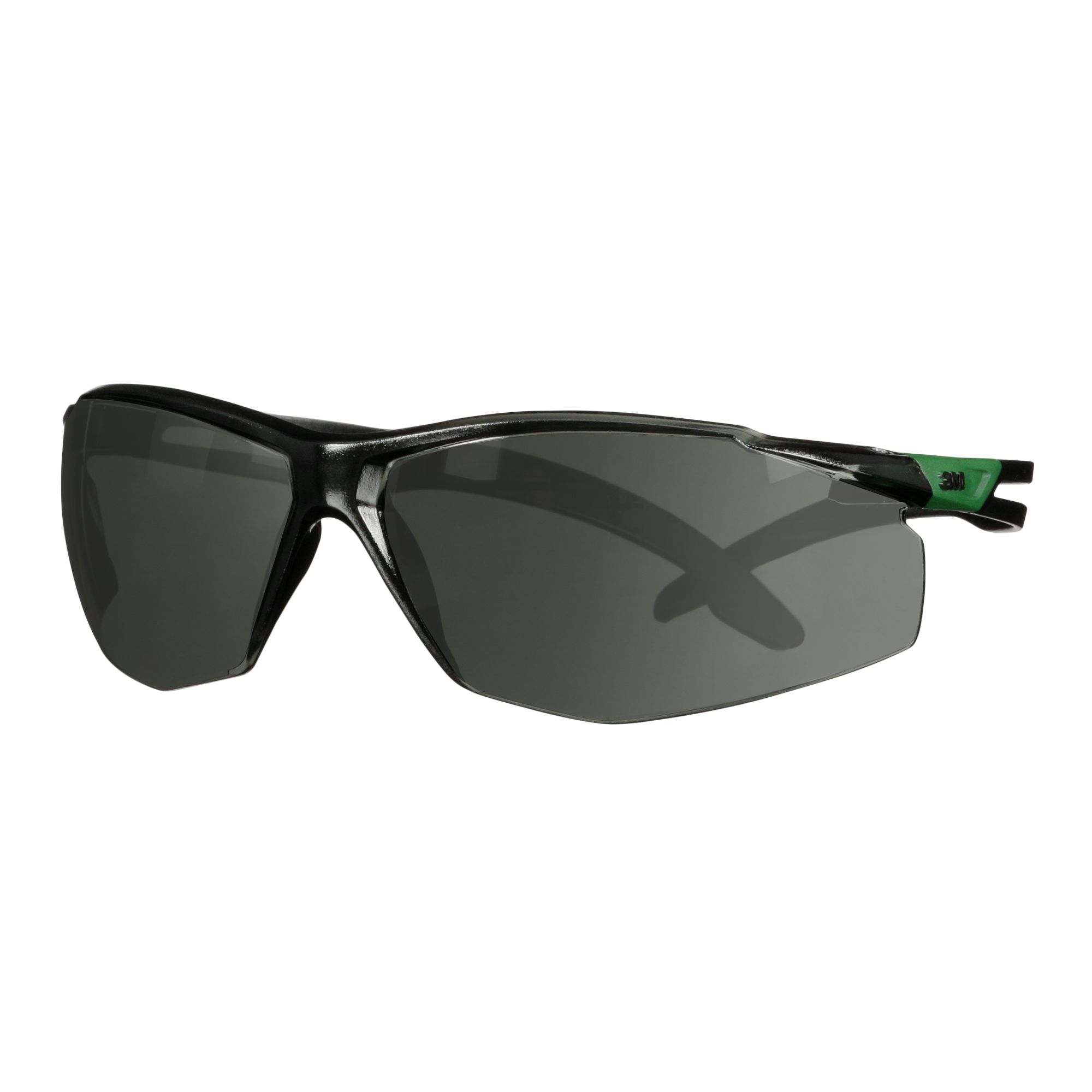 3M™ SecureFit™ 500 Gafas de seguridad, montura verde/negro, recubrimiento antirrayaduras+ (K), lente gris IR 3.0, SF530ASP-GRN-EU, 20/caja