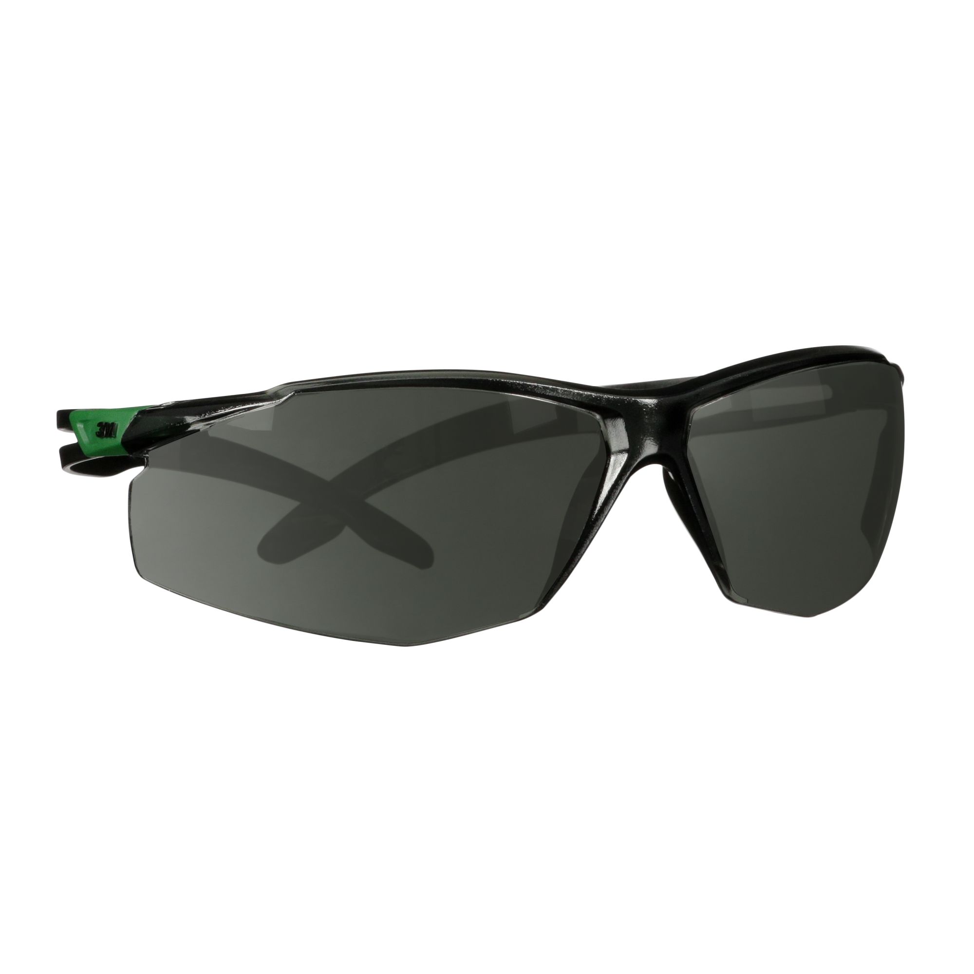 3M™ SecureFit™ 500 Gafas de seguridad, montura verde/negro, recubrimiento antirrayaduras+ (K), lente gris IR 3.0, SF530ASP-GRN-EU, 20/caja