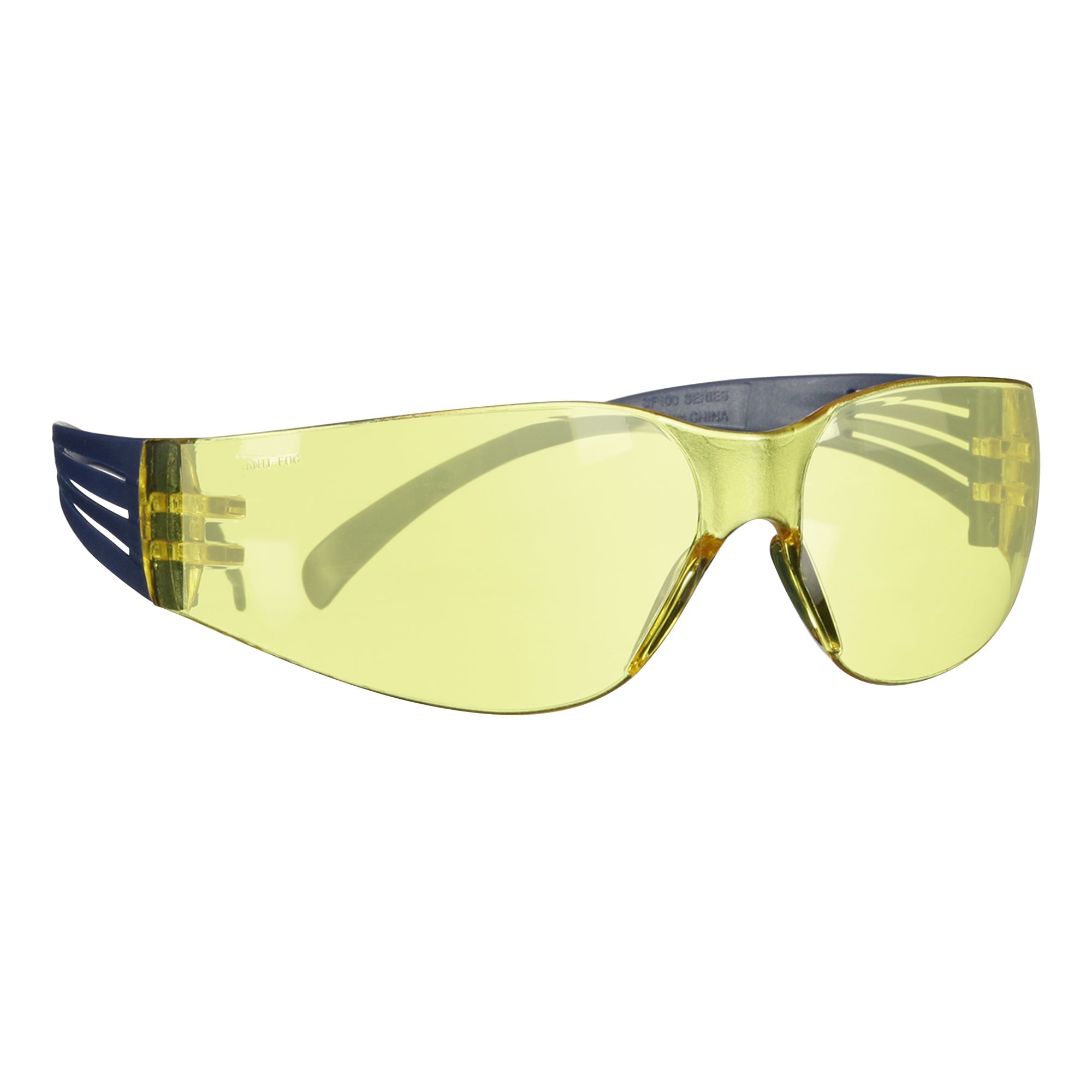 3M™ SecureFit™ 100 Gafas de seguridad, montura azul, recubrimiento antirrayaduras/antiempañante, lente ámbar, SF103AF-BLU-EU, 20/caja