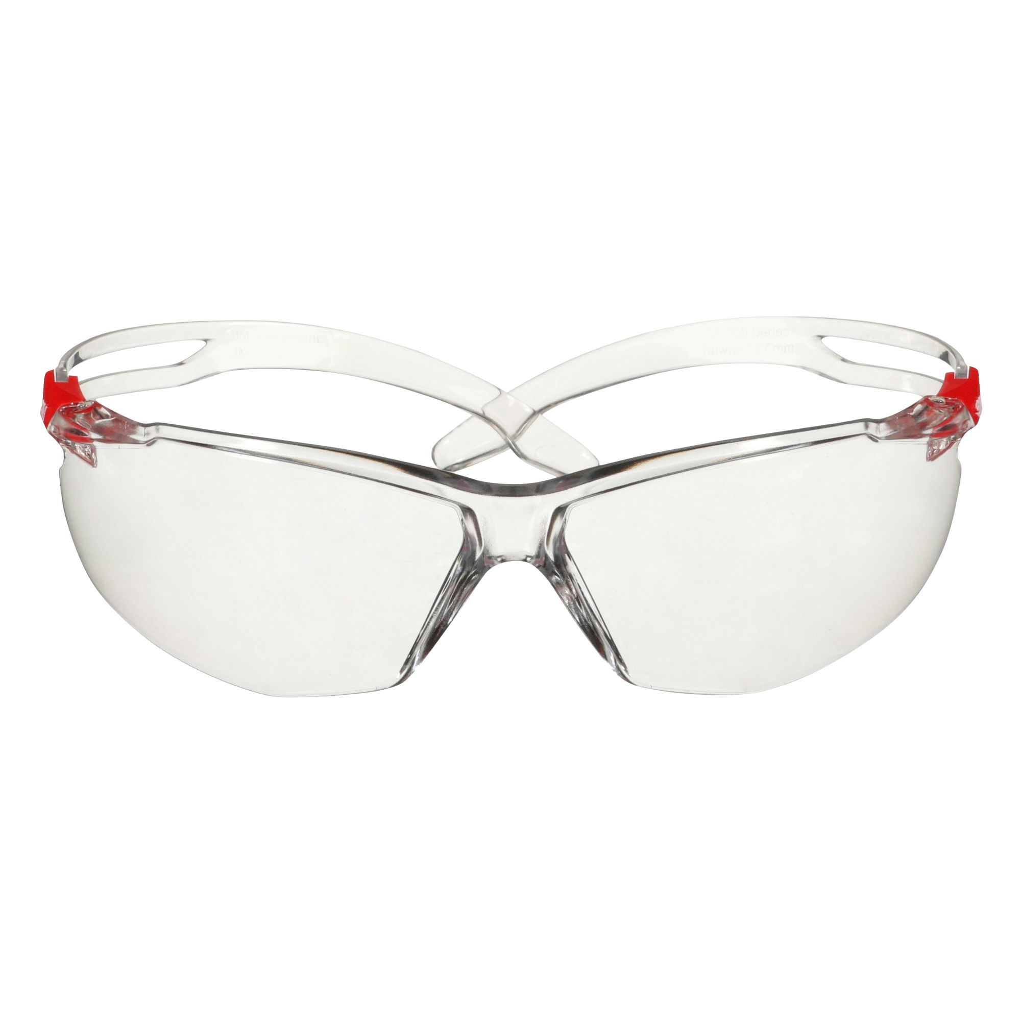 3M™ SecureFit™ 500 Gafas de seguridad, montura incolora y roja, recubrimiento antiempañante/antirrayaduras Scotchgard™ (K y N), lente incolora, SF501SGAF-RED-EU, 20/caja