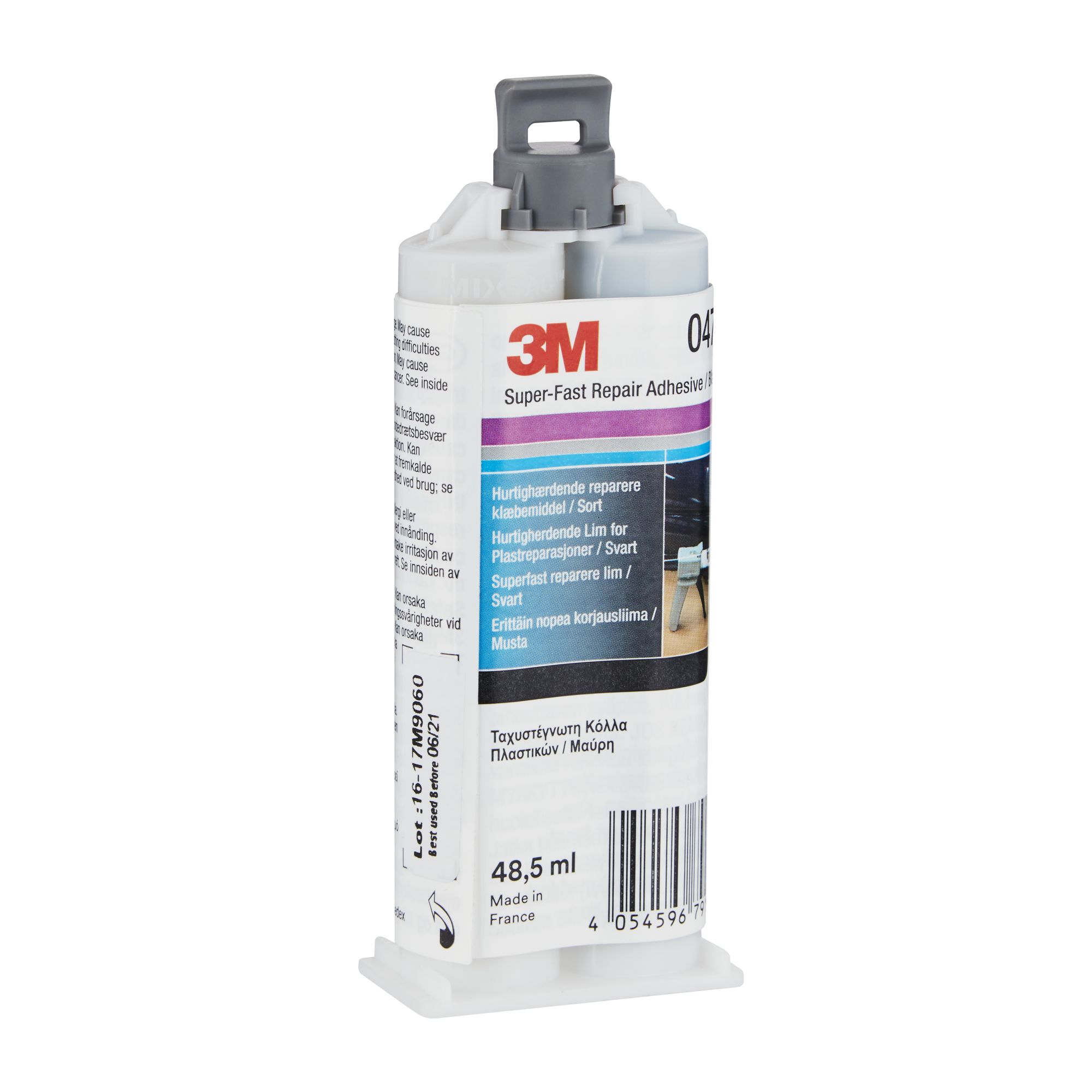3M™ Adhesivo de reparación ultrarrápido, Negro, 48.5 ml, 04748