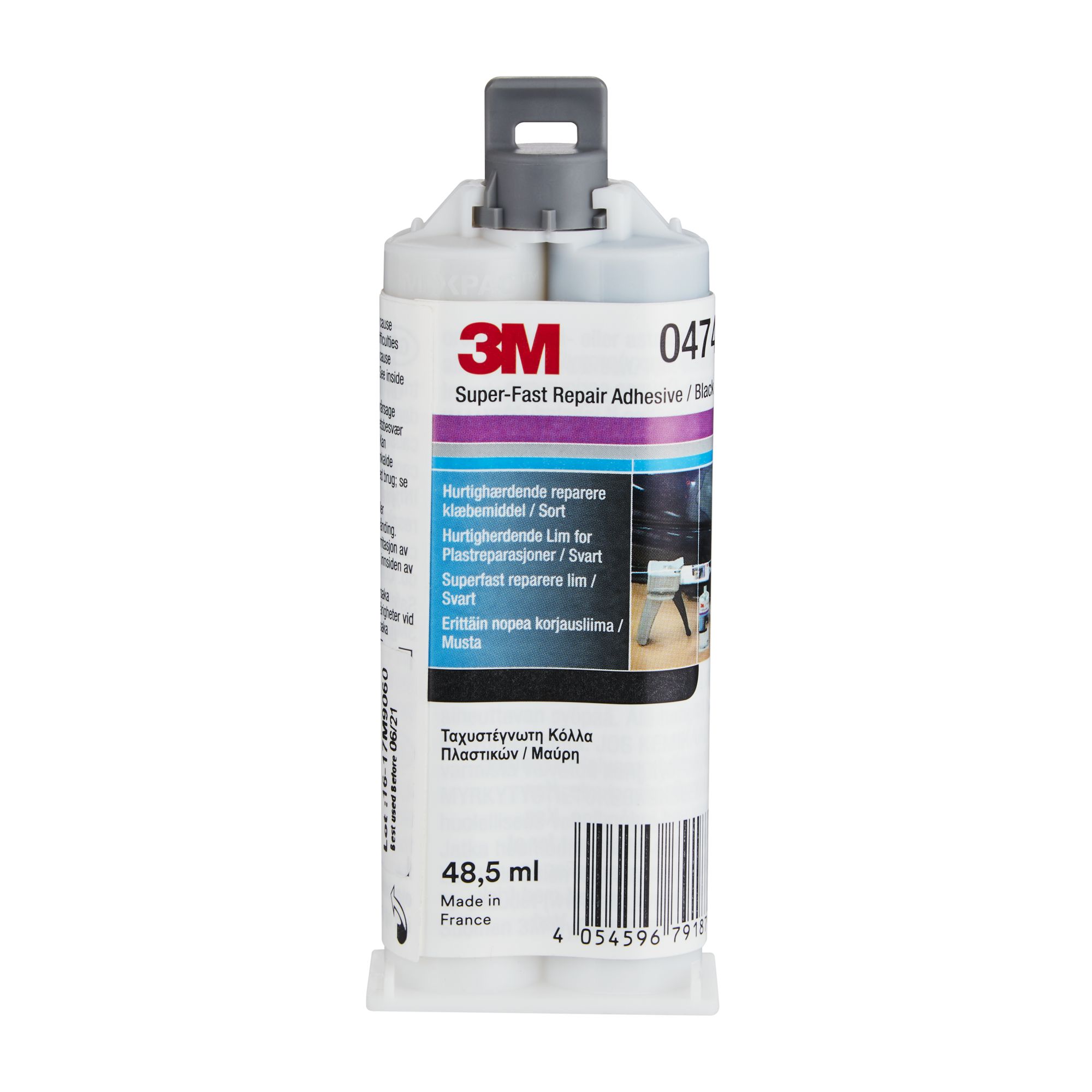3M™ Adhesivo de reparación ultrarrápido, Negro, 48.5 ml, 04748