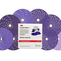 3M™ Cubitron™ II Hookit™ Disco abrasivo 737U, 150mm, Pack de muestras (80+ a 400+), 52020