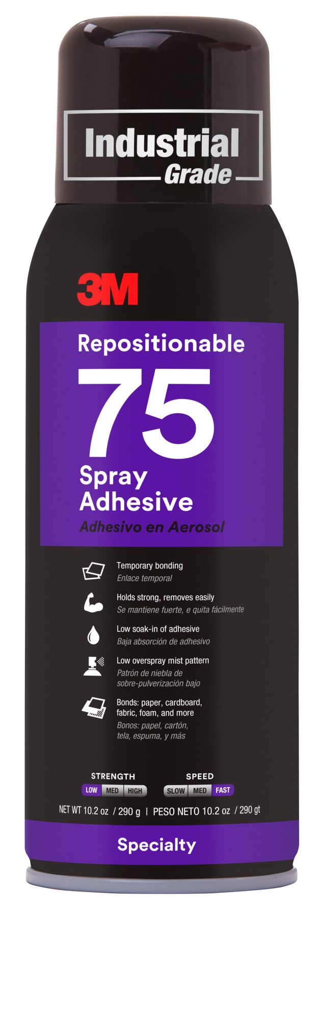 3M™ Adhesivo en aerosol reposicionable 75, Transparente, 500 ml