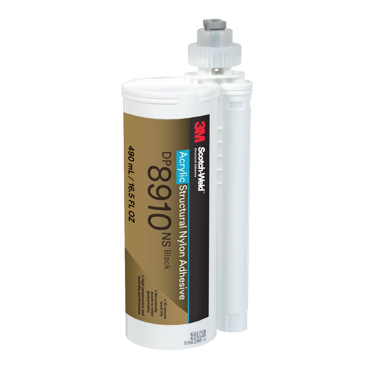 3M™ Scotch-Weld™ Adhesivo Acrílico Nylon DP8910NS, Negro, 490 ml