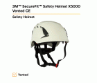 3M™ SecureFit™ X5000 casco de protección, con ventilación, 1000 V, CE, blanco, X5001VE-CE