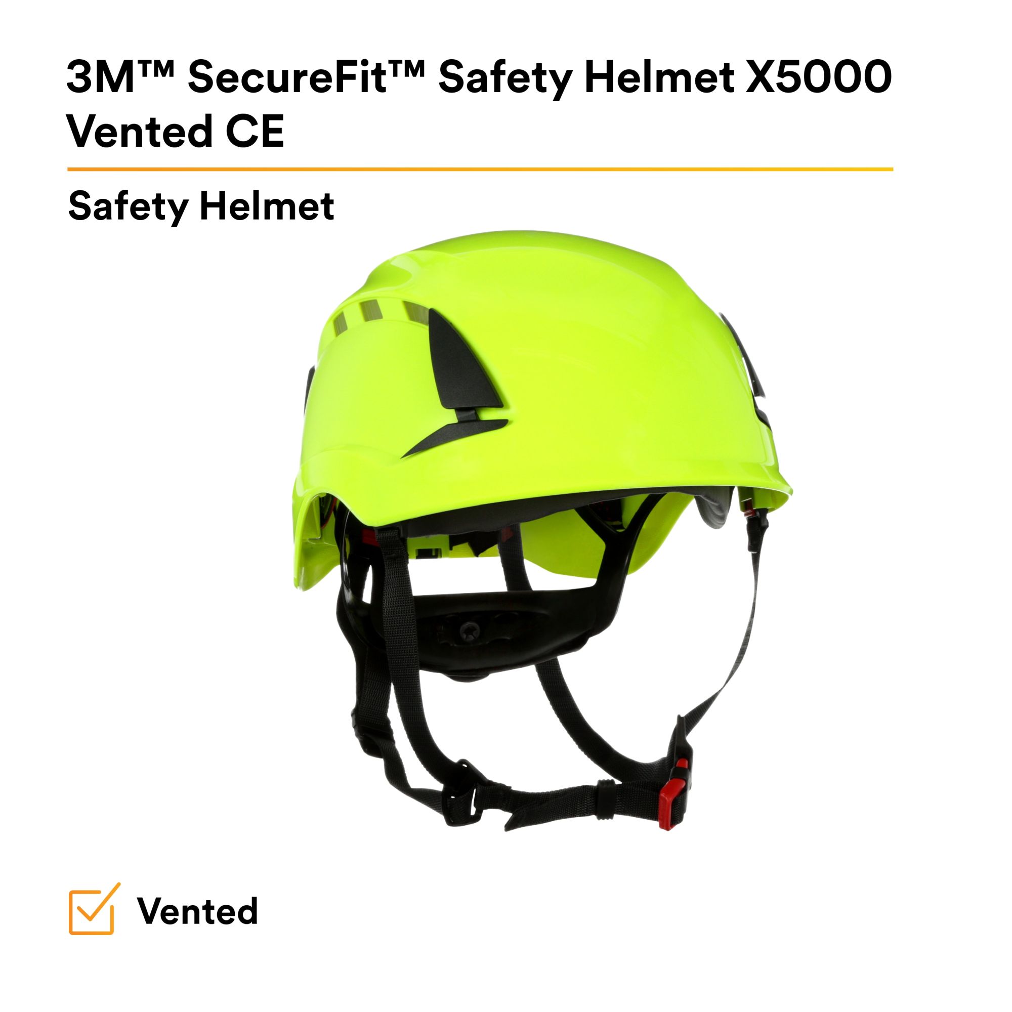 3M™ SecureFit™ X5000 casco de protección, con ventilación, 1000 V, CE, verde de alta visibilidad, X5014VE-CE