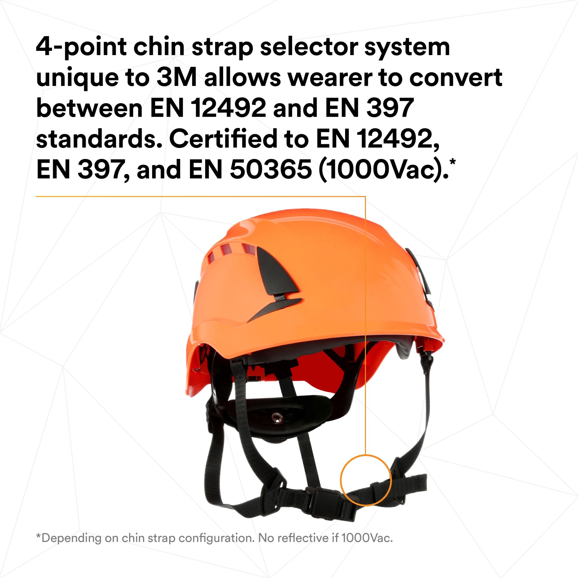 3M™ SecureFit™ X5000 casco de protección, con ventilación, 1000 V, CE, naranja, X5007VE-CE