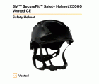 3M™ SecureFit™ X5000 casco de protección, con ventilación, 1000 V, CE, negro, X5012VE-CE