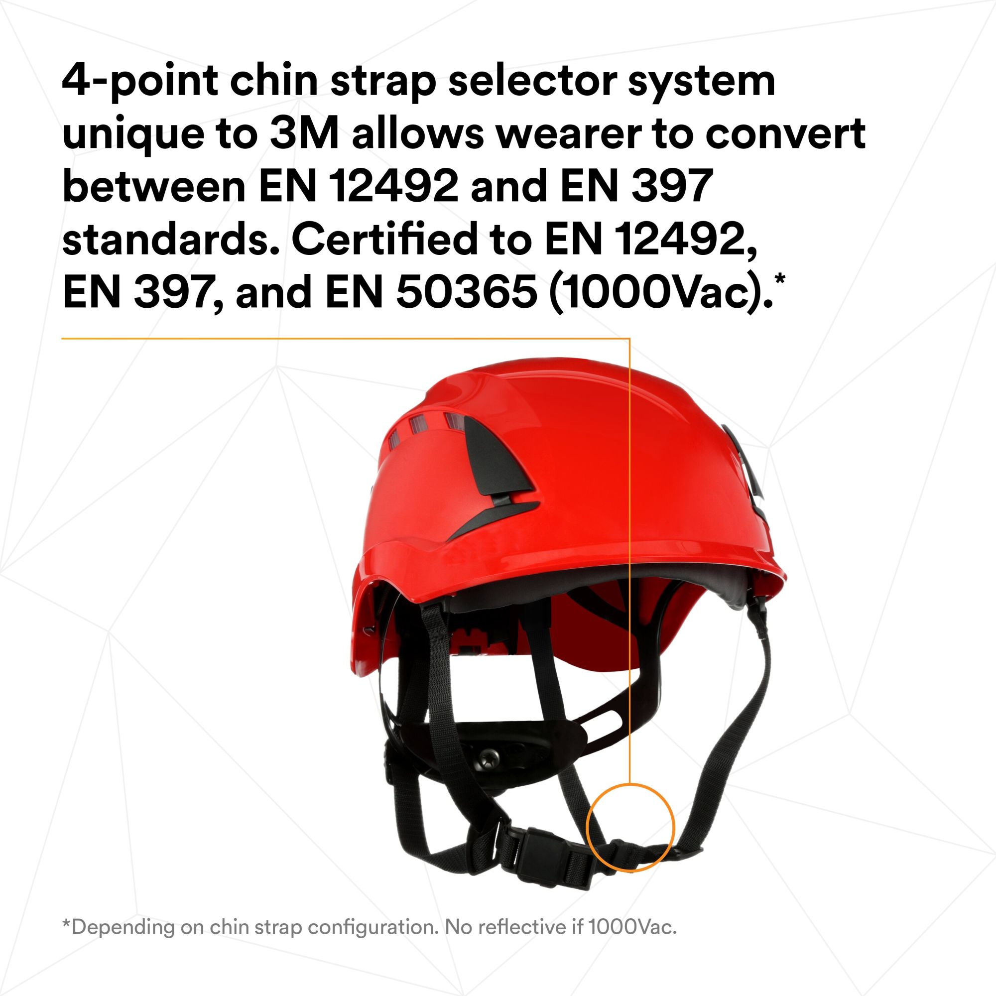 3M™ SecureFit™ X5000 casco de protección, con ventilación, 1000 V, CE, rojo, X5005VE-CE