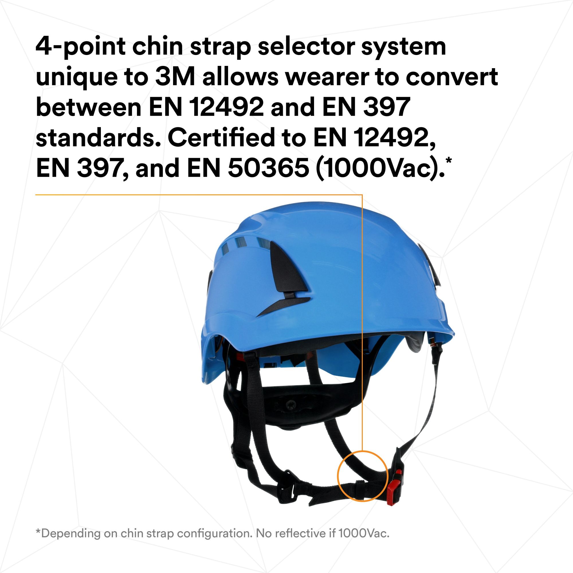 3M™ SecureFit™ X5000 casco de protección, con ventilación, 1000 V, CE, azul, X5003VE-CE