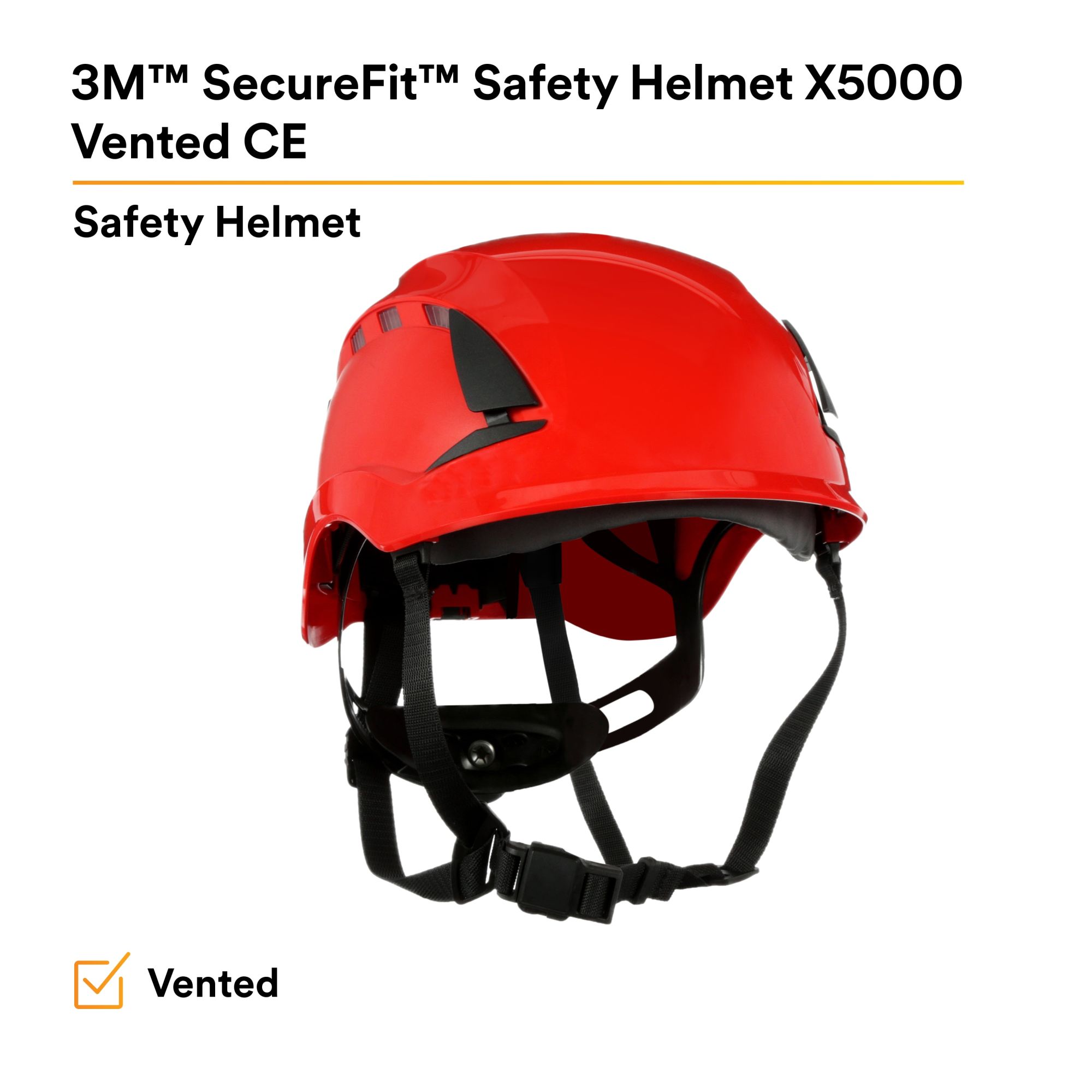 3M™ SecureFit™ X5000 casco de protección, con ventilación, 1000 V, CE, rojo, X5005VE-CE