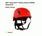 3M™ SecureFit™ X5000 casco de protección, con ventilación, 1000 V, CE, rojo, X5005VE-CE