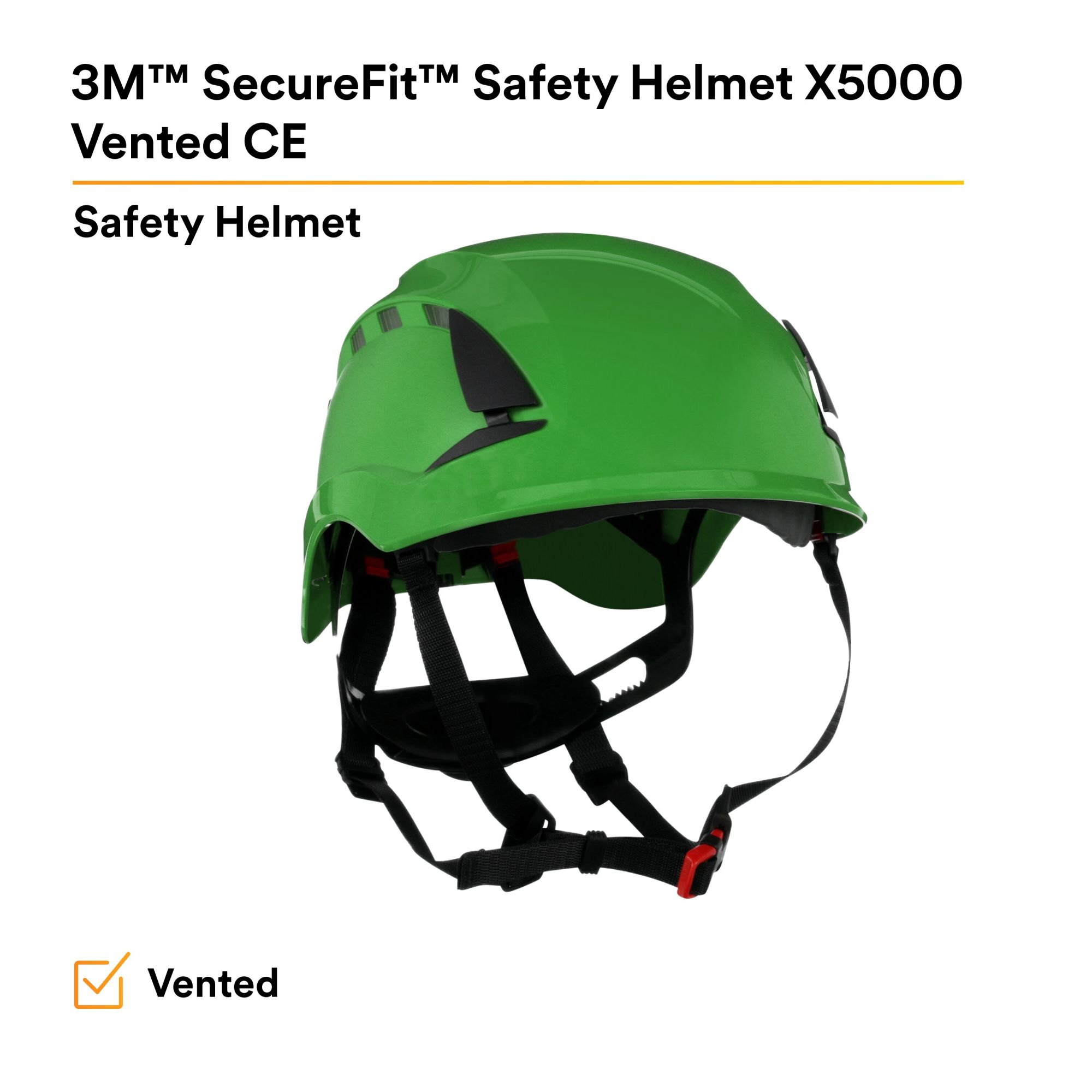 3M™ SecureFit™ X5000 casco de protección, con ventilación, 1000 V, CE, verde, X5004VE-CE