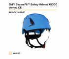 3M™ SecureFit™ X5000 casco de protección, con ventilación, 1000 V, CE, azul, X5003VE-CE