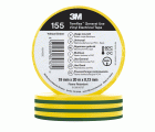 3M™ Temflex™ Cinta eléctrica de PVC 155, Verde/Amarillo,  19 mm x 20 m