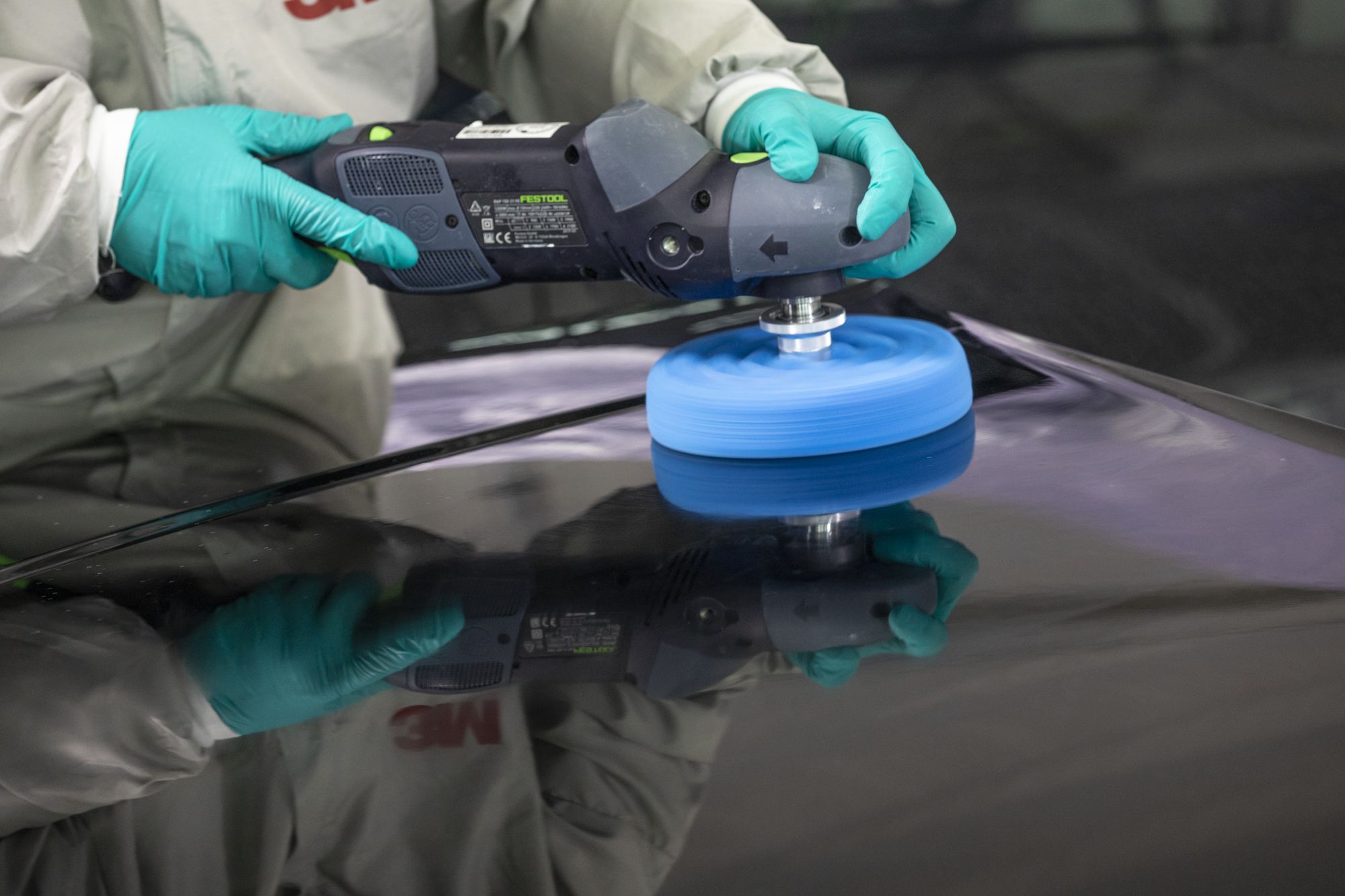 3M™ Perfect-It™ Boina de abrillantado Ultrafina, azul, ondulada, 75 mm, 50457