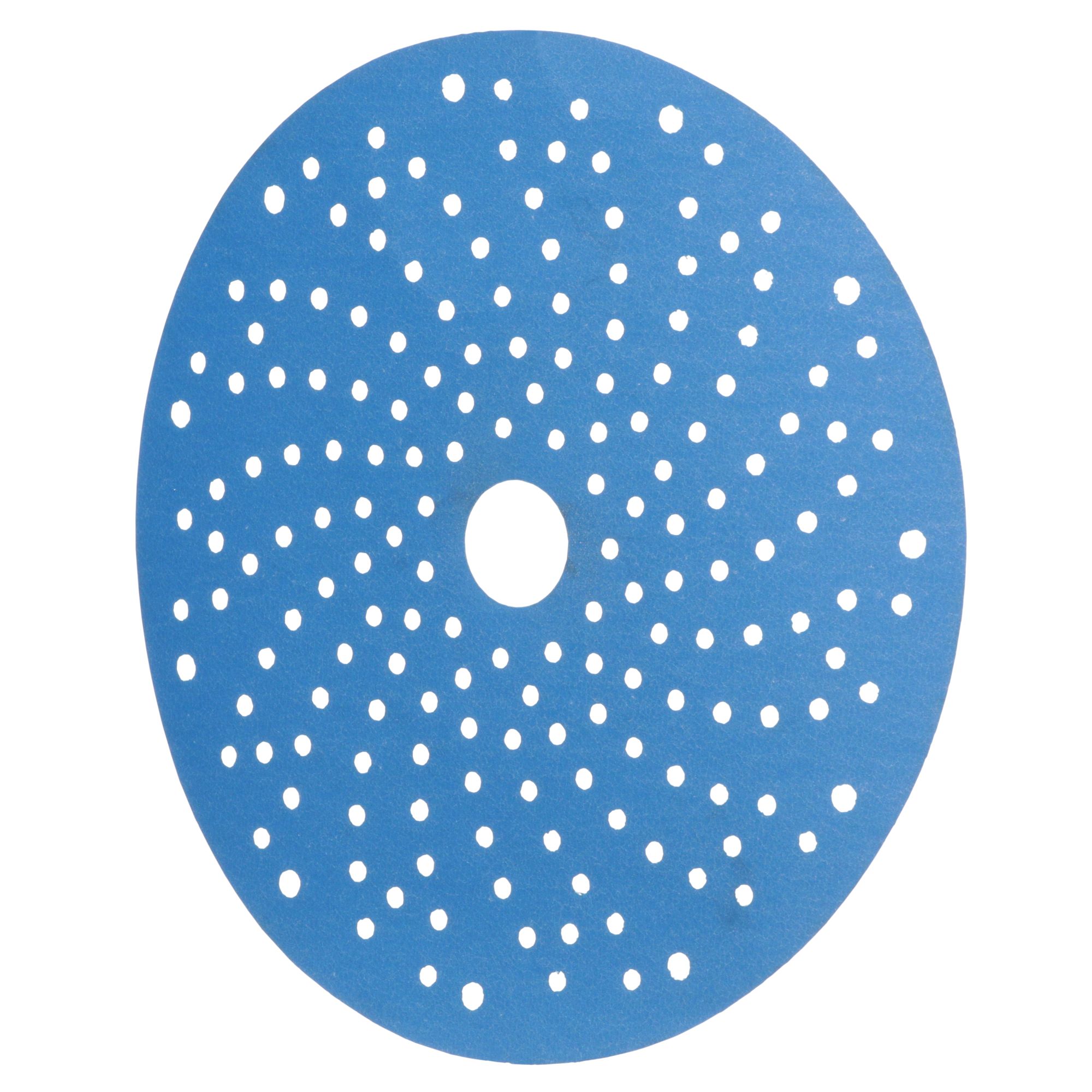 3M™ Hookit™ Disco abrasivo 325U, 150 mm, azul, Multiagujeros, P400, 51381