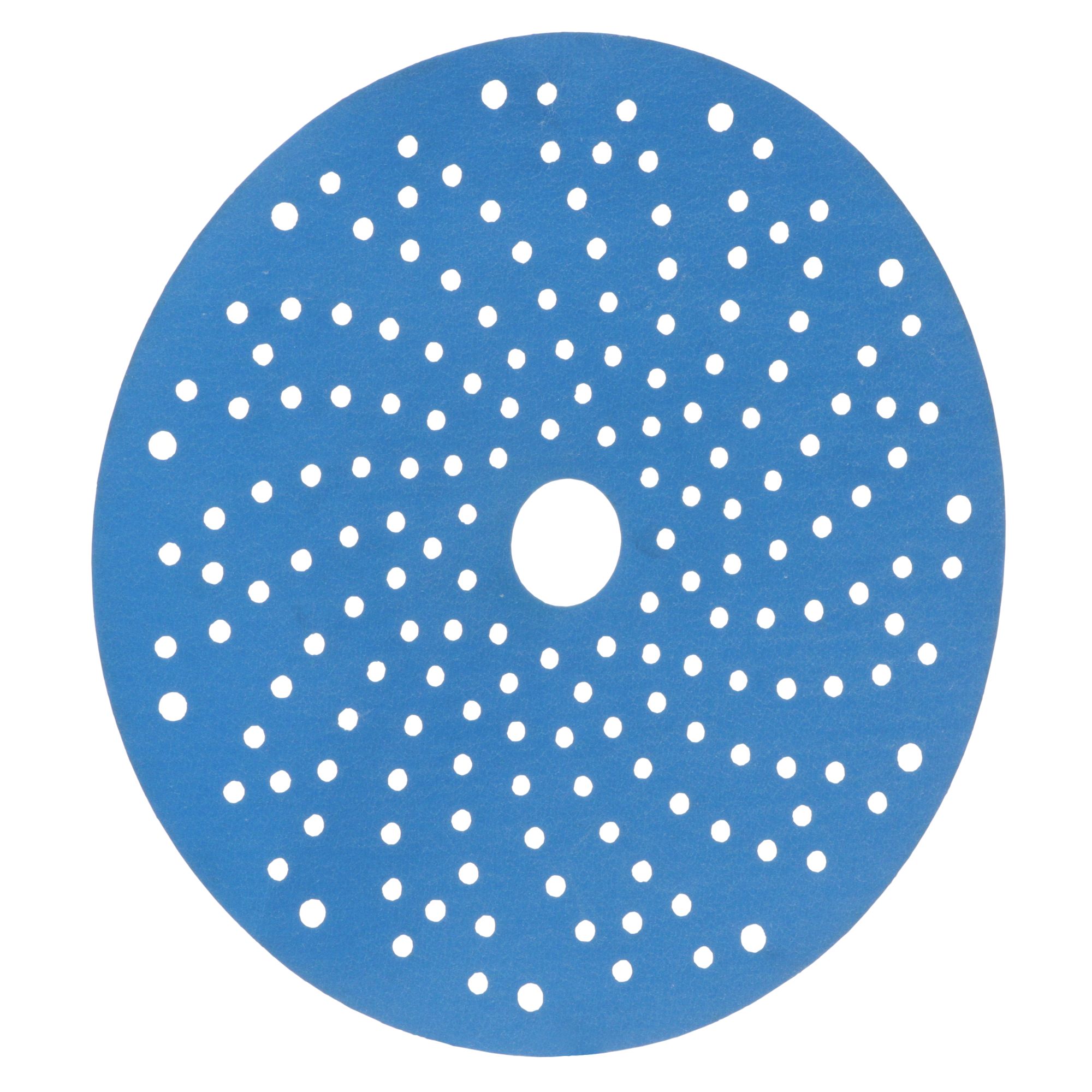 3M™ Hookit™ Disco abrasivo 325U, 150 mm, azul, Multiagujeros, P500, 51382