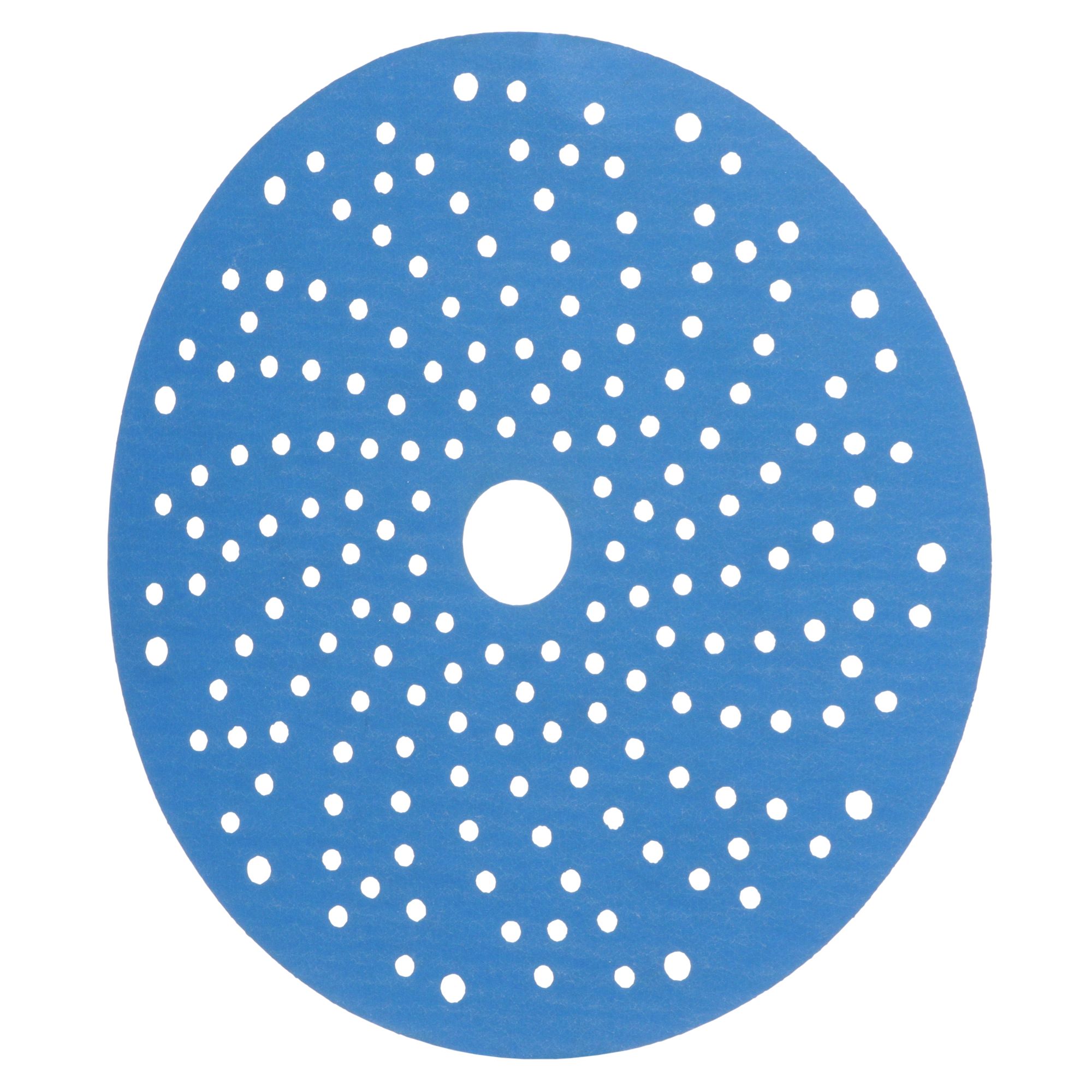 3M™ Hookit™ Disco abrasivo 325U, 150 mm, azul, Multiagujeros, P600, 51383