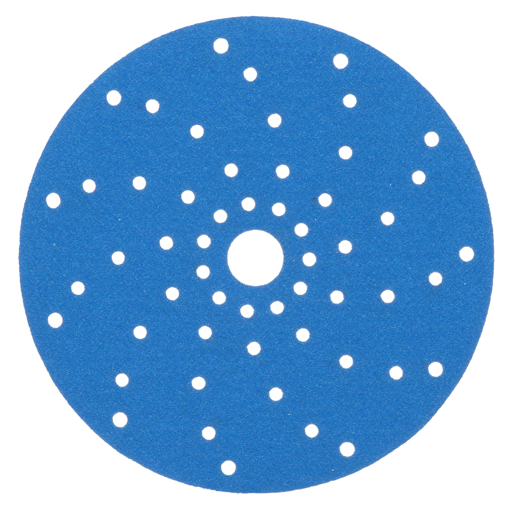 3M™ Hookit™ Disco abrasivo 325U, 150 mm, azul, Multiagujeros, P120, 51373
