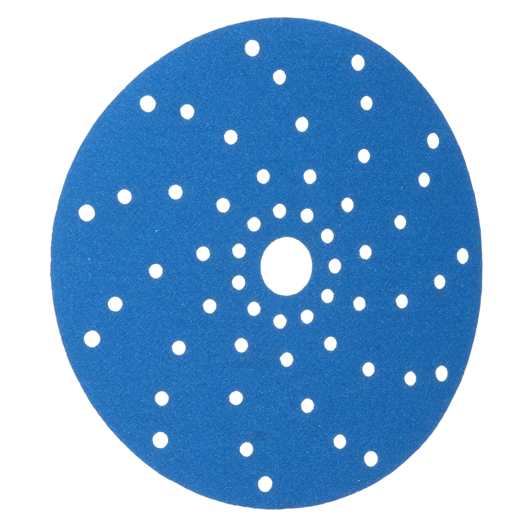 3M™ Hookit™ Disco abrasivo 325U, 150 mm, azul, Multiagujeros, P120, 51373