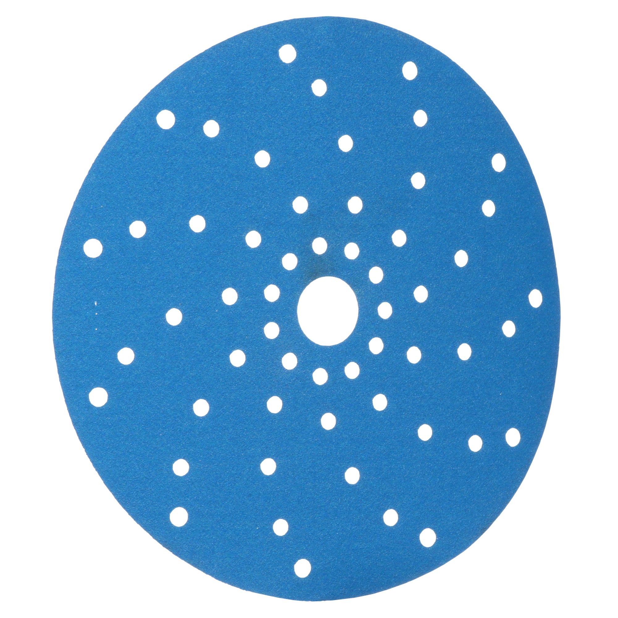 3M™ Hookit™ Disco abrasivo 325U, 150 mm, azul, Multiagujeros, P180, 51375