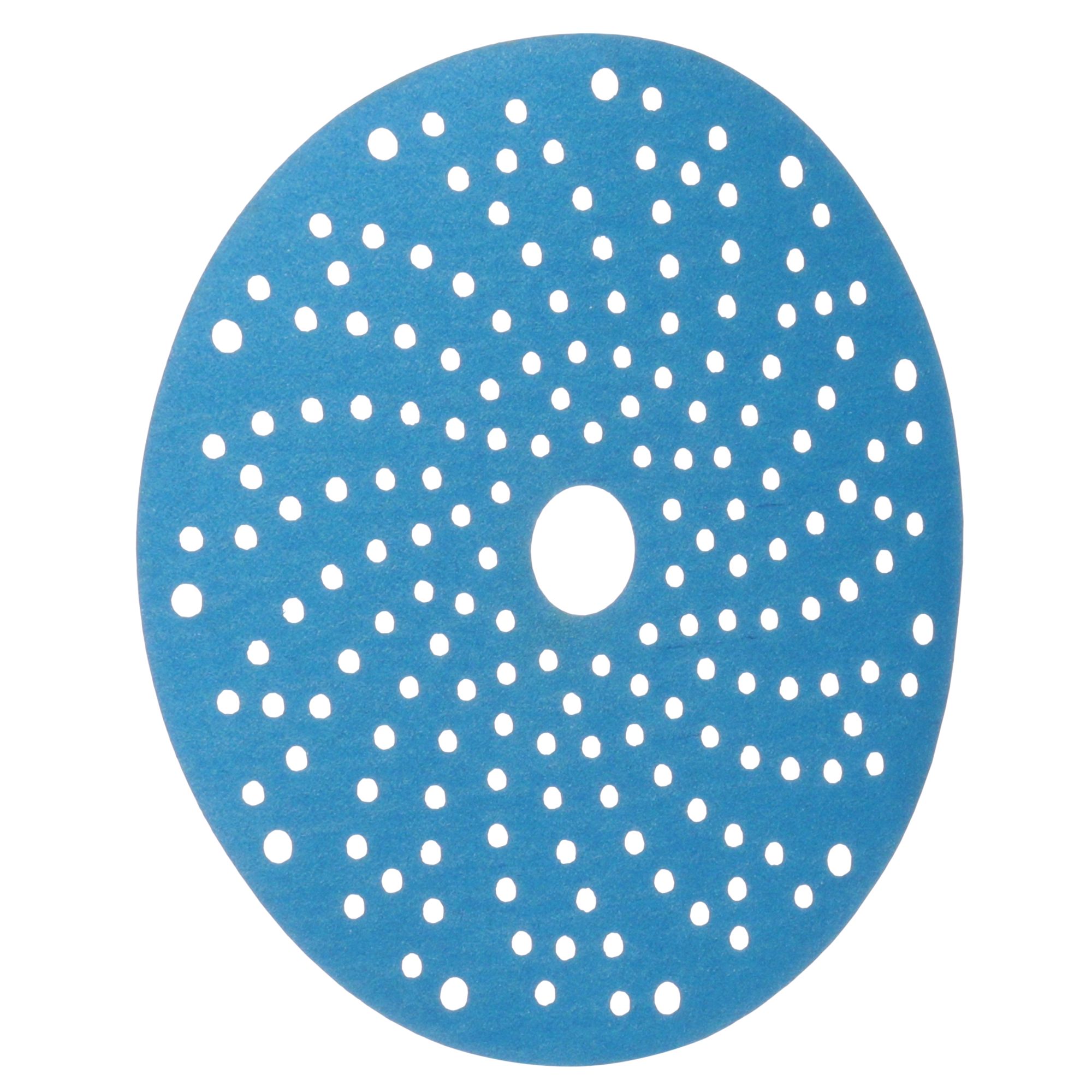 3M™ Hookit™ Disco abrasivo 325U, 150 mm, azul, Multiagujeros, P220, 51376
