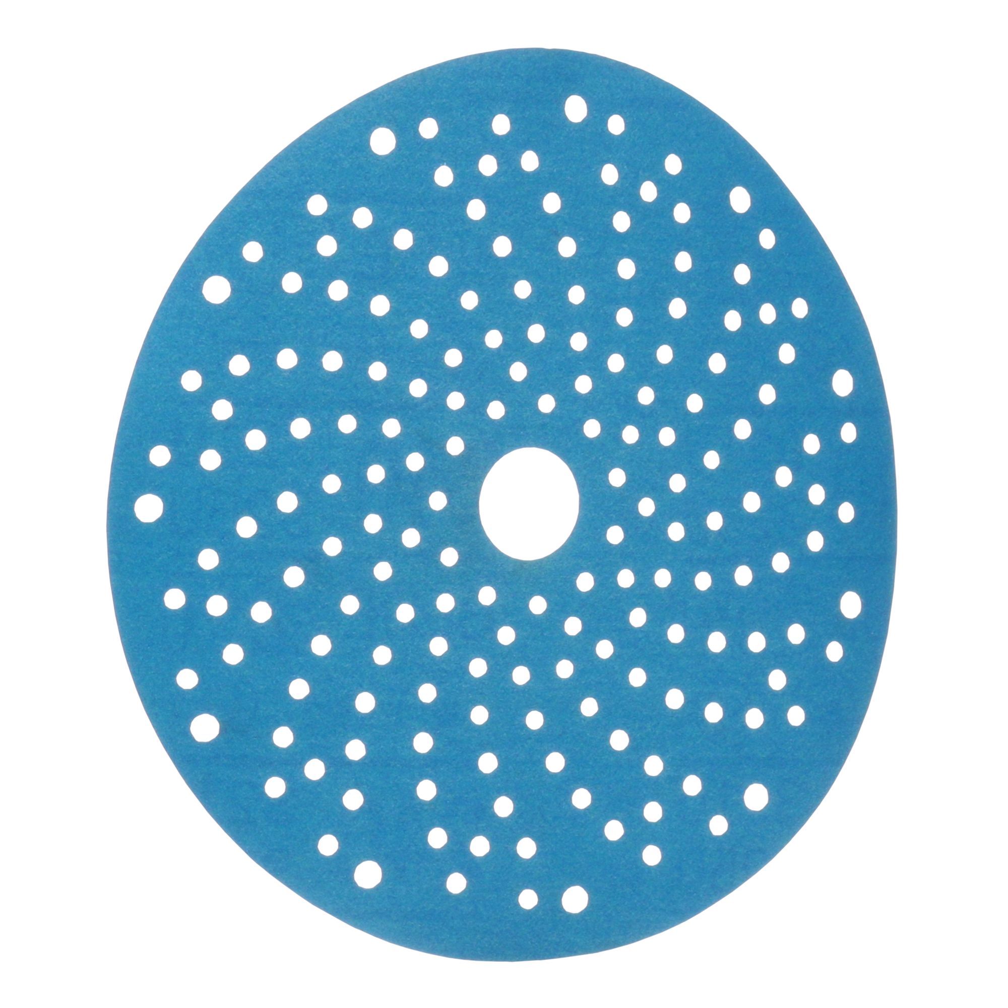 3M™ Hookit™ Disco abrasivo 325U, 150 mm, azul, Multiagujeros, P240, 51377