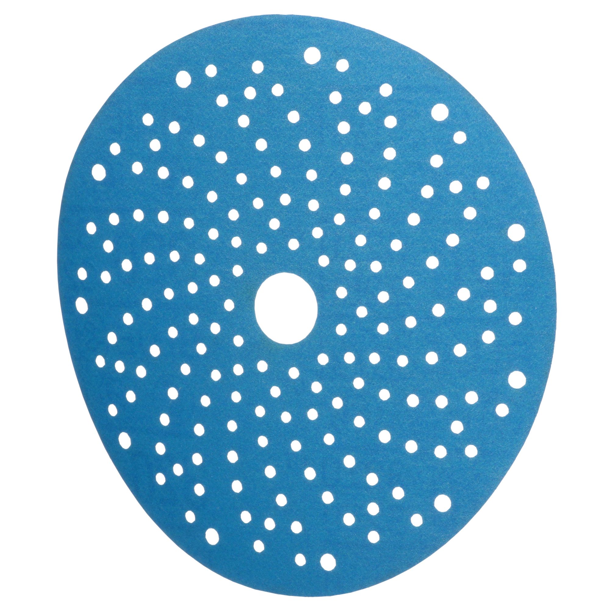 3M™ Hookit™ Disco abrasivo 325U, 150 mm, azul, Multiagujeros, P320, 51379