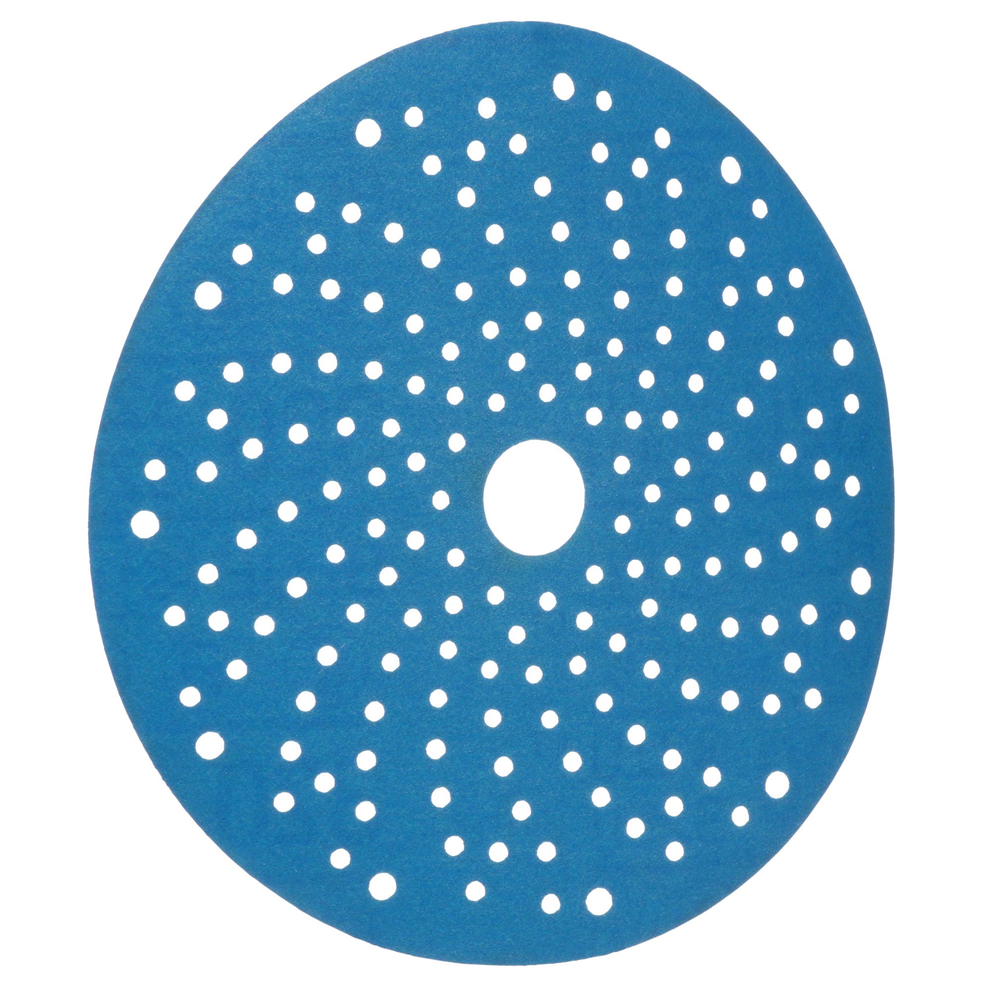 3M™ Hookit™ Disco abrasivo 325U, 150 mm, azul, Multiagujeros, P320, 51379