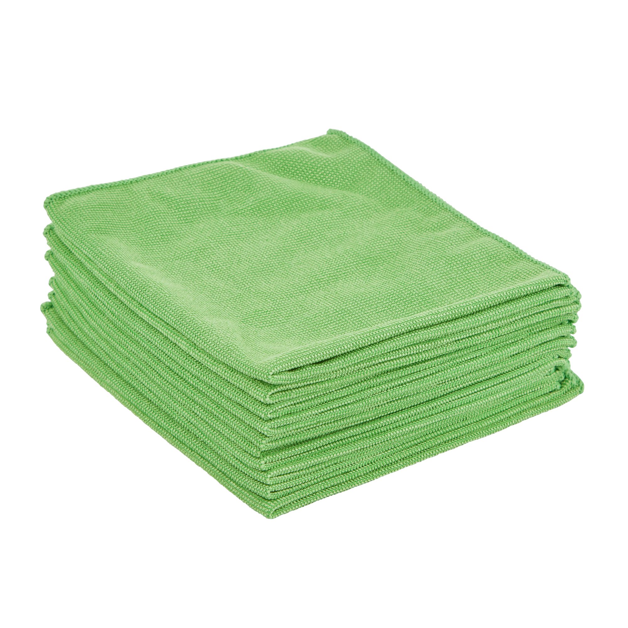 3M™Scotch-Brite™ 2012 Bayeta Microfibra Esencial Verde (360 mm x 360 mm, Pack de 10)