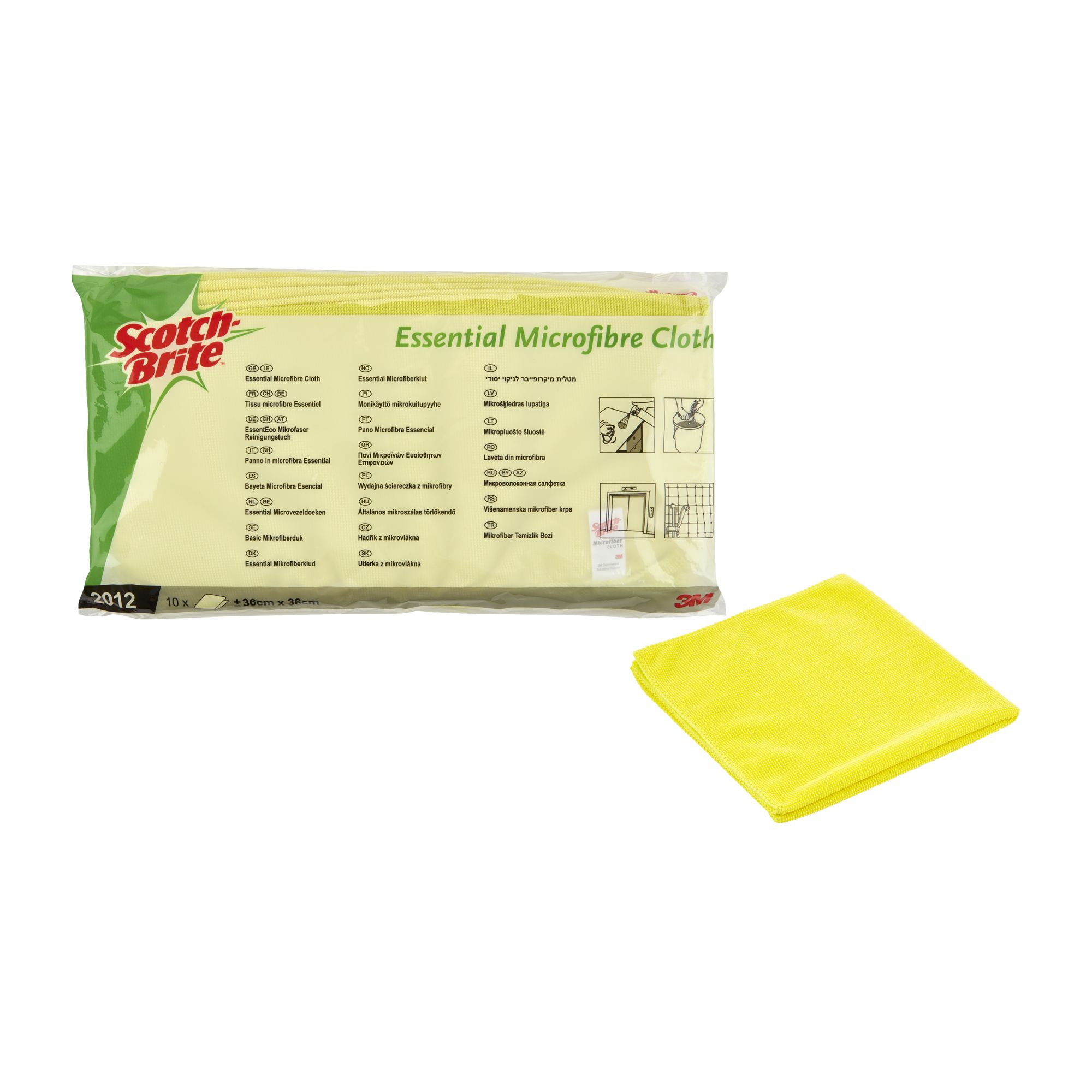 SB2012 ESSENTIAL BAYETA MICROFIBRA AMARILLA(10UD/PACK, 5P/BOX)