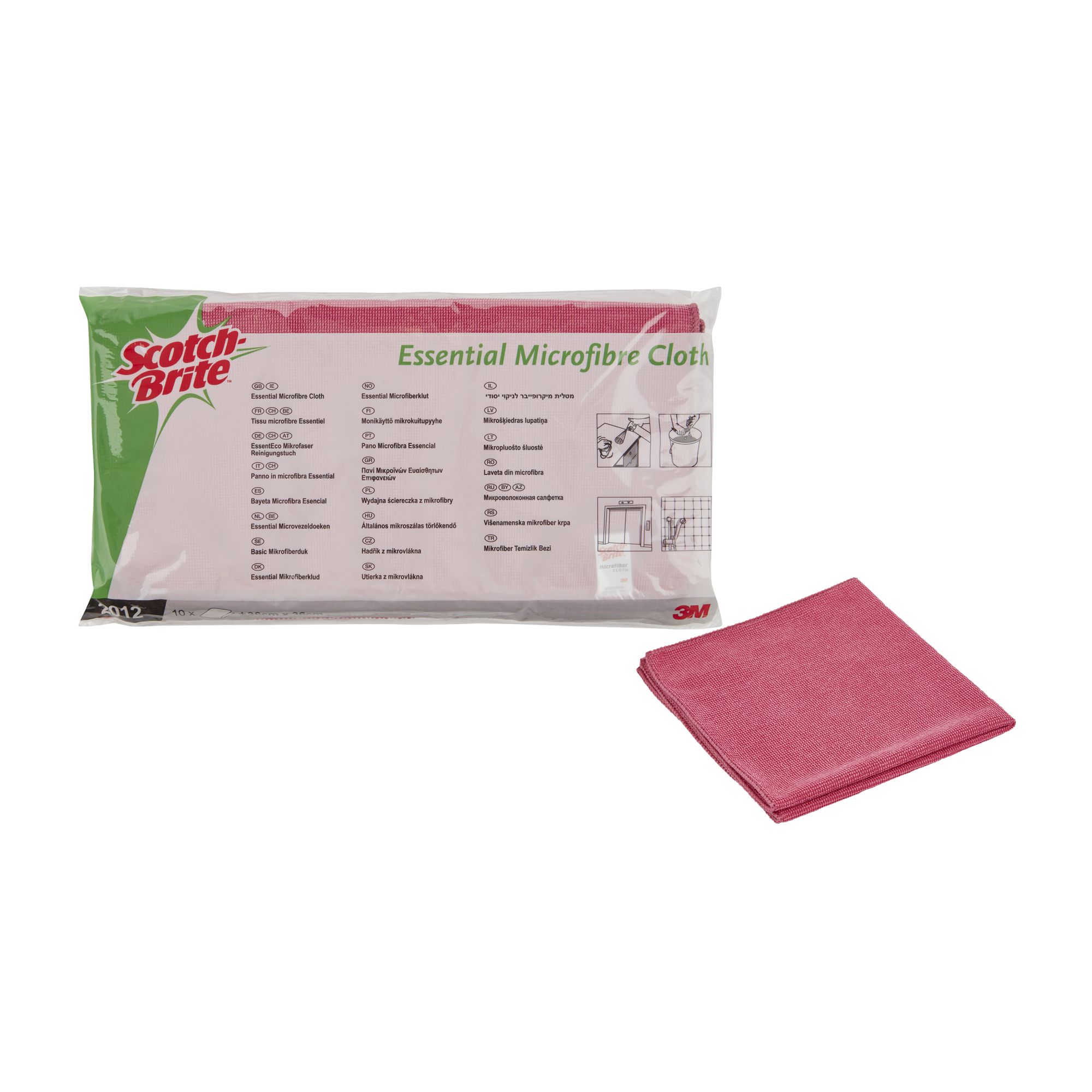 SB2012 ESSENTIAL BAYETA MICROFIBRA ROJO(10 UDS/PACK 5PACK/BOX)