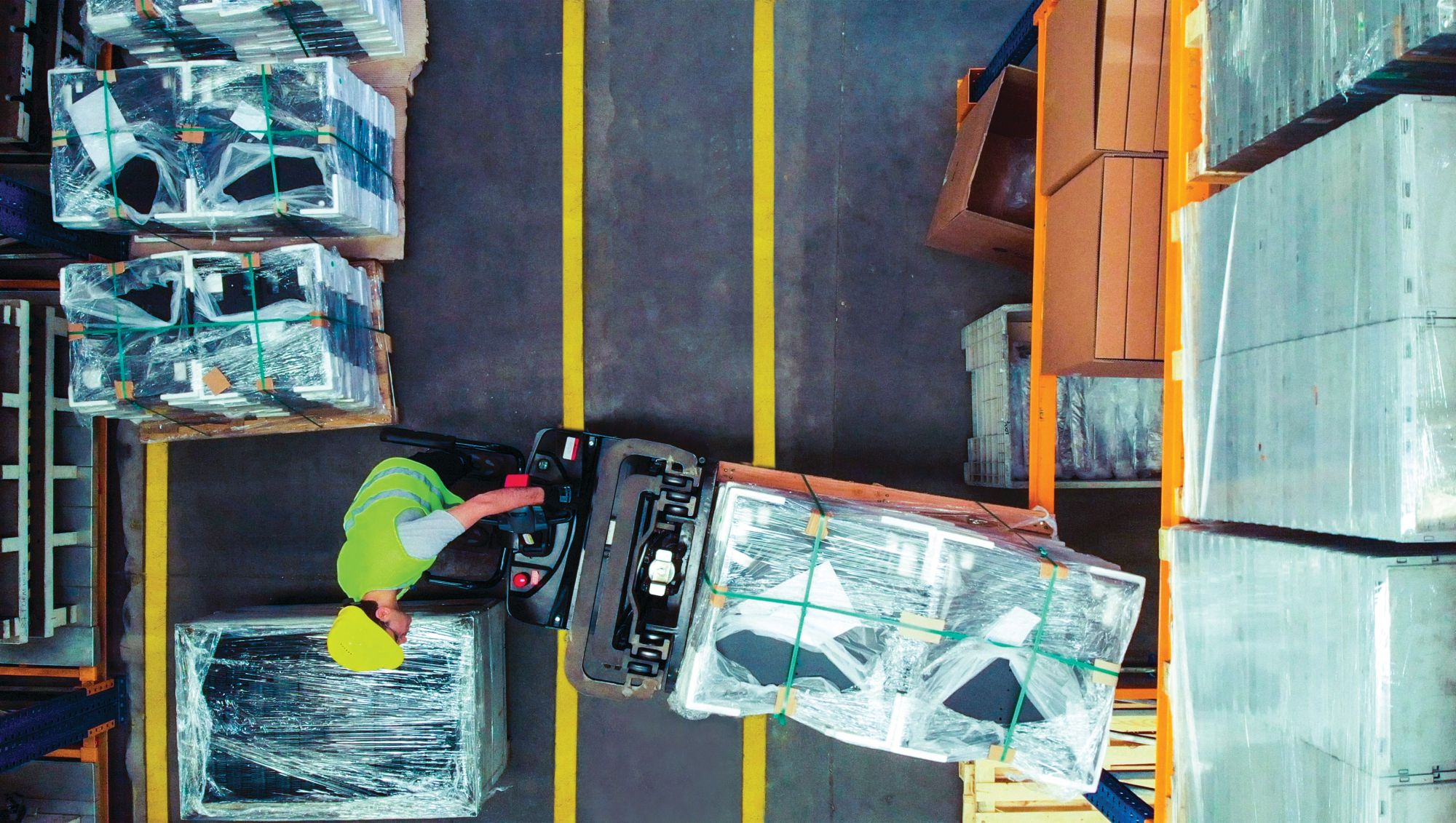 3M™ Fita de Marcação de Piso de Alto Desempenho 971, Vermelha, 50 mm x 33 m, 17 mil, 6 Rolos/Caixa, Embalagem individual