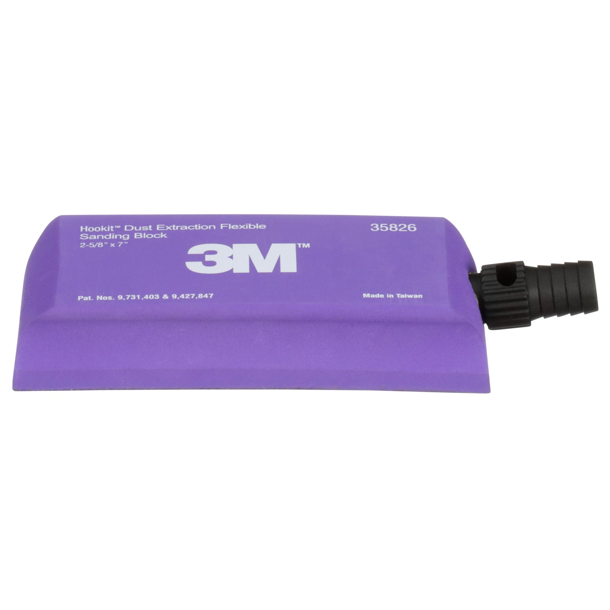 3M™ Hookit™ Taco de lijado flexible con extracción de polvo, 178 mm x 67 mm, 35826