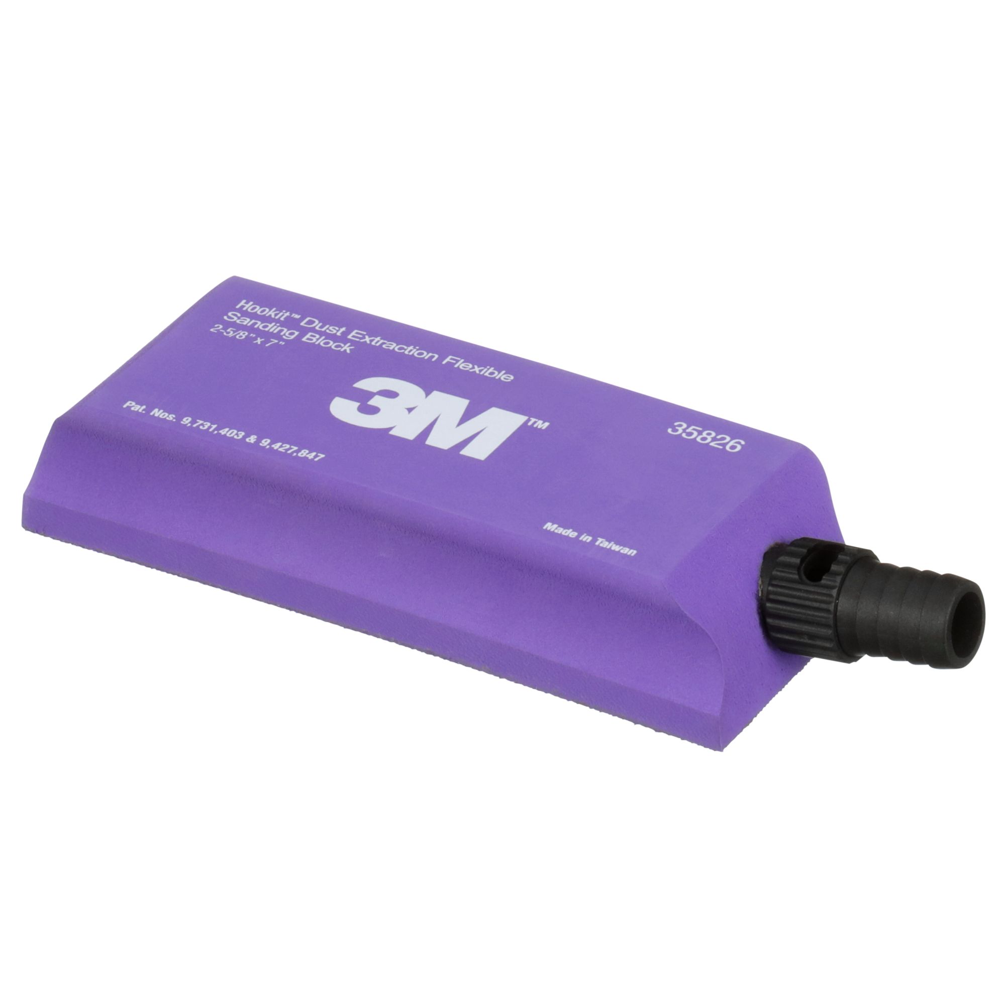 3M™ Hookit™ Taco de lijado flexible con extracción de polvo, 178 mm x 67 mm, 35826