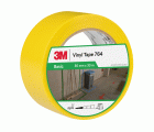 3M™ Cinta de vinilo de uso general 764, Amarillo, 50 mm x 33 m, 12 Rollos, Envuelto individualmente Empaquetado convenientemente