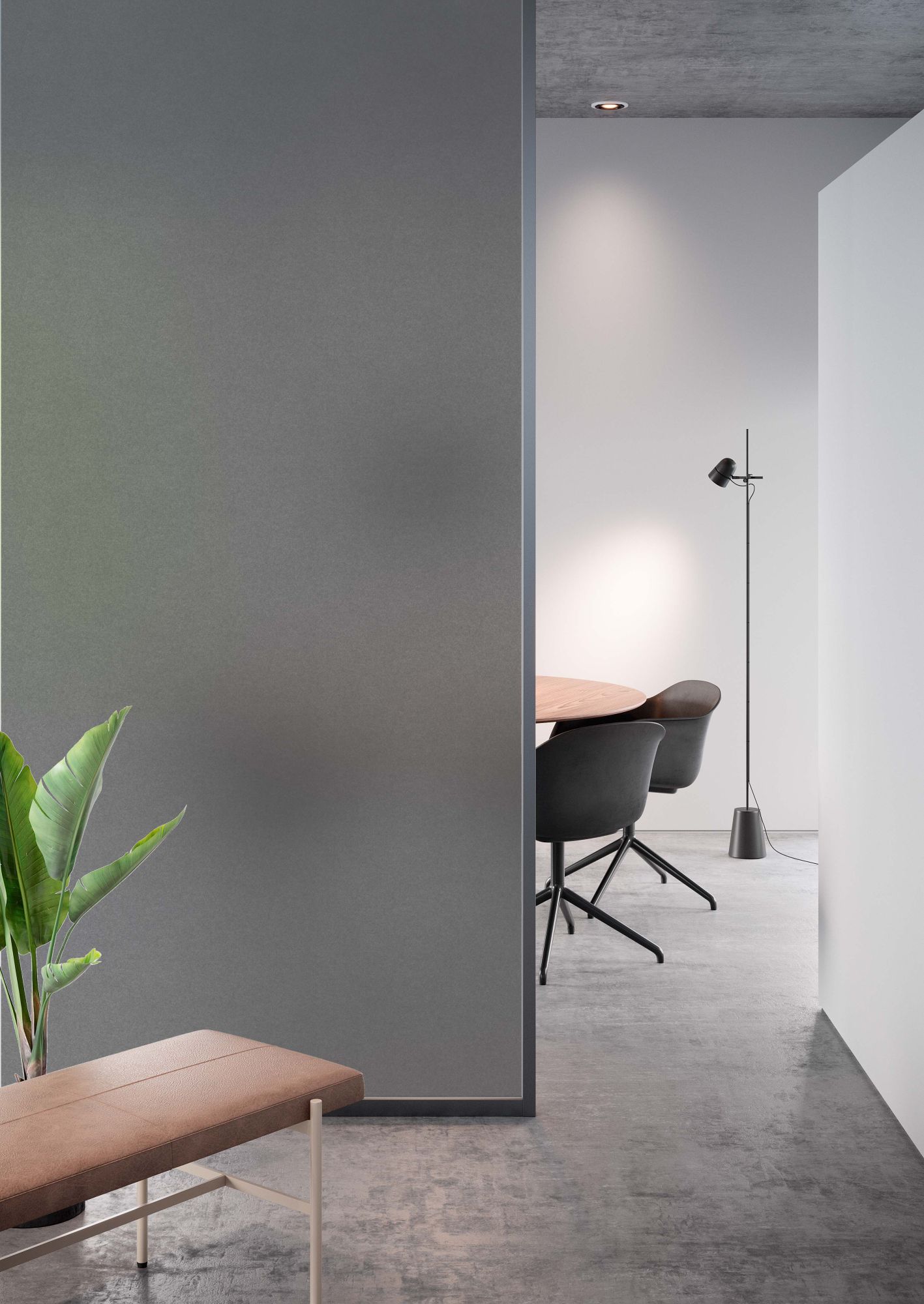 3M™ Fasara™ Natural laminas decoración vidrio, SH2GRSG, Shigure, Gray, 1270 mm x 30 m