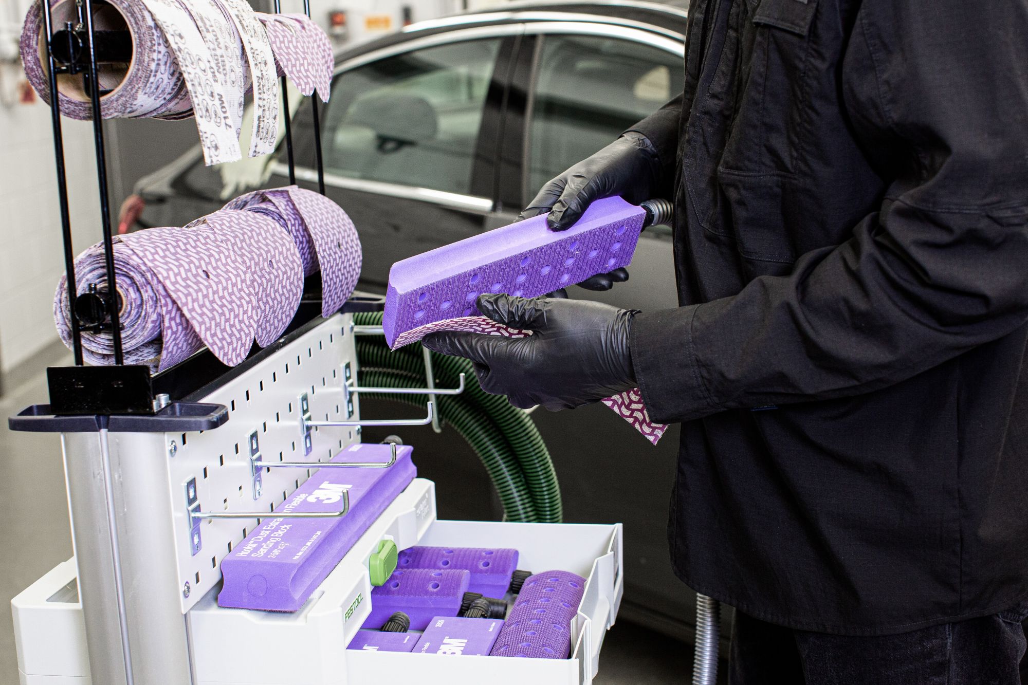 3M™ Hookit™ Taco de lijado flexible con extracción de polvo, 178 mm x 67 mm, 35826