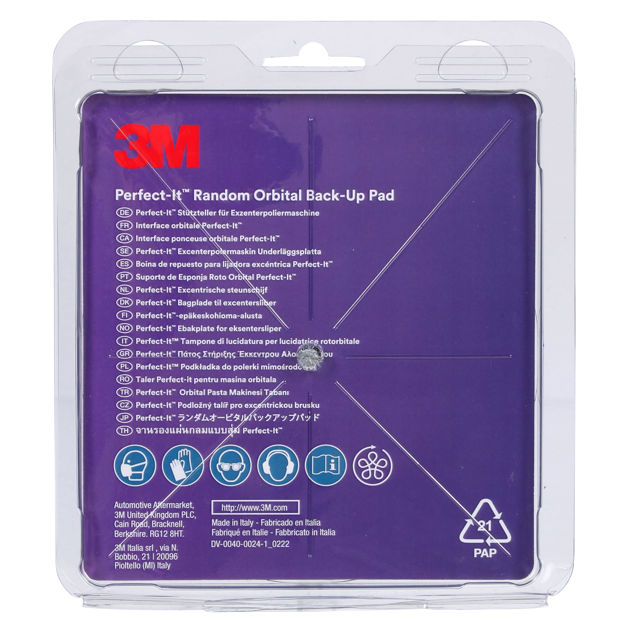 3M™ Perfect-It™ Plato soporte para pulidora rotorbital, 130 mm, 34128