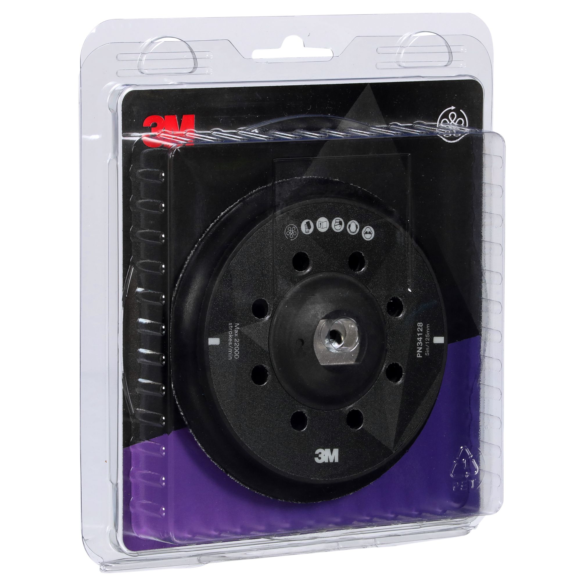 3M™ Perfect-It™ Plato soporte para pulidora rotorbital, 130 mm, 34128