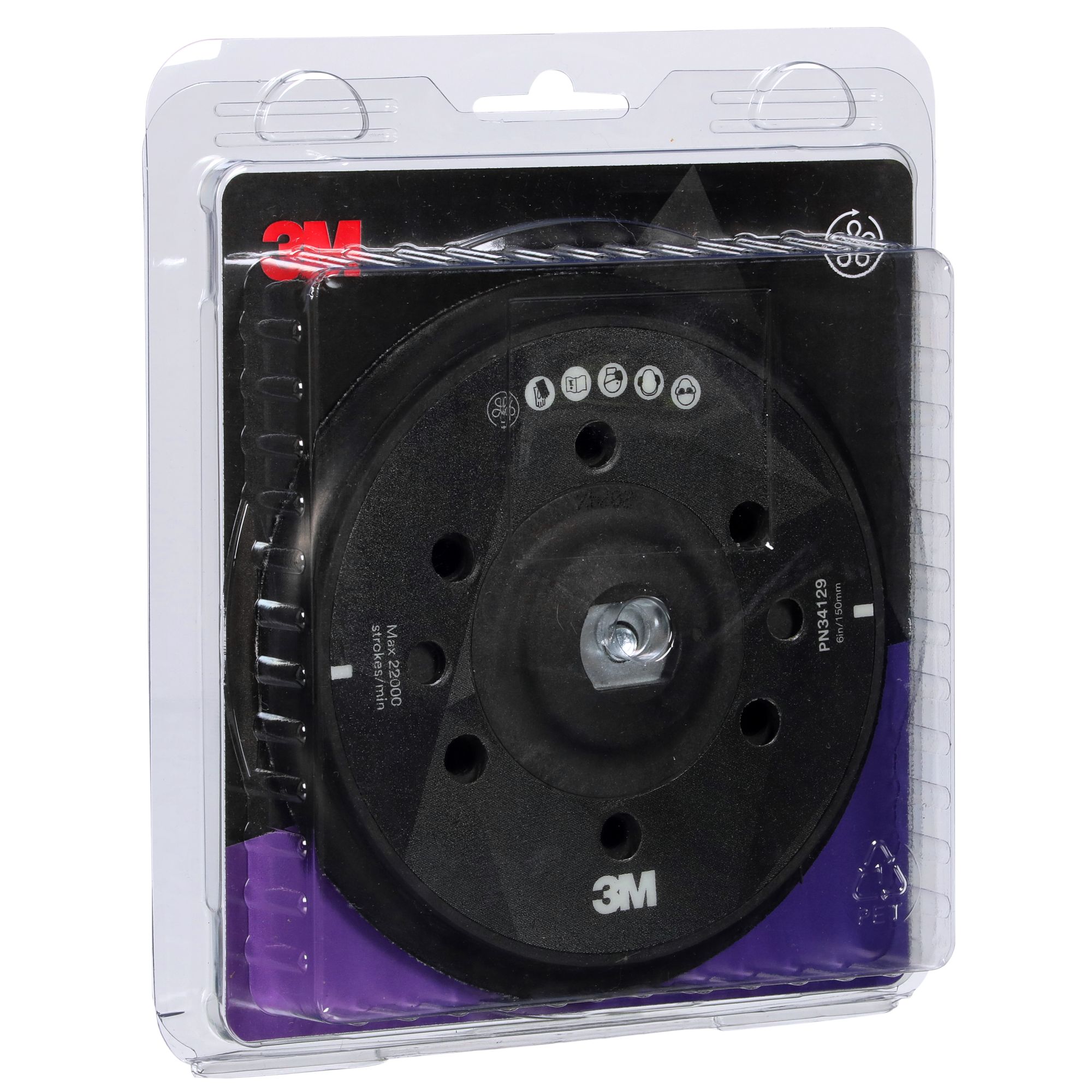 3M™ Perfect-It™ Plato soporte para pulidora rotorbital, 150 mm, 34129