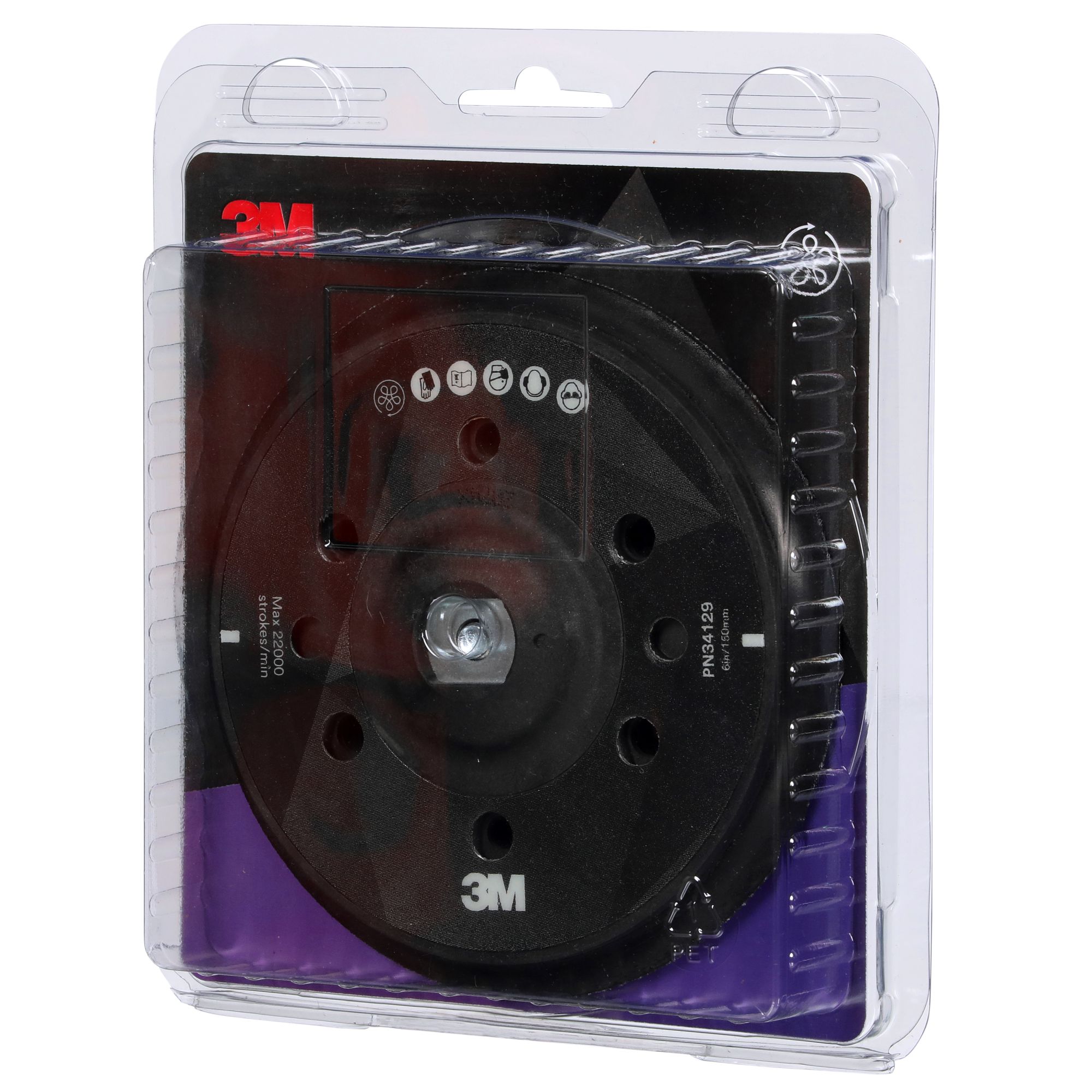 3M™ Perfect-It™ Plato soporte para pulidora rotorbital, 150 mm, 34129