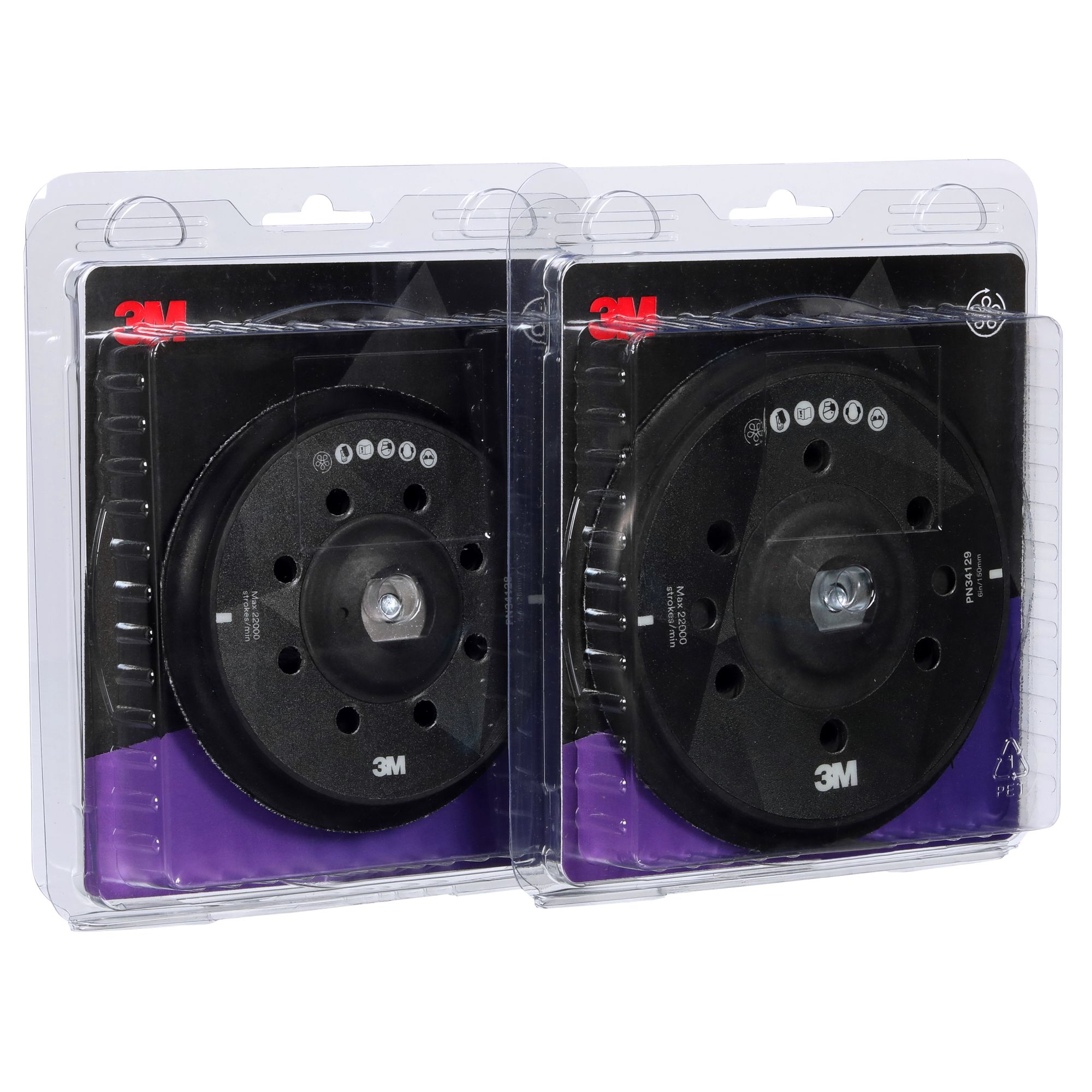 3M™ Perfect-It™ Plato soporte para pulidora rotorbital, 130 mm, 34128