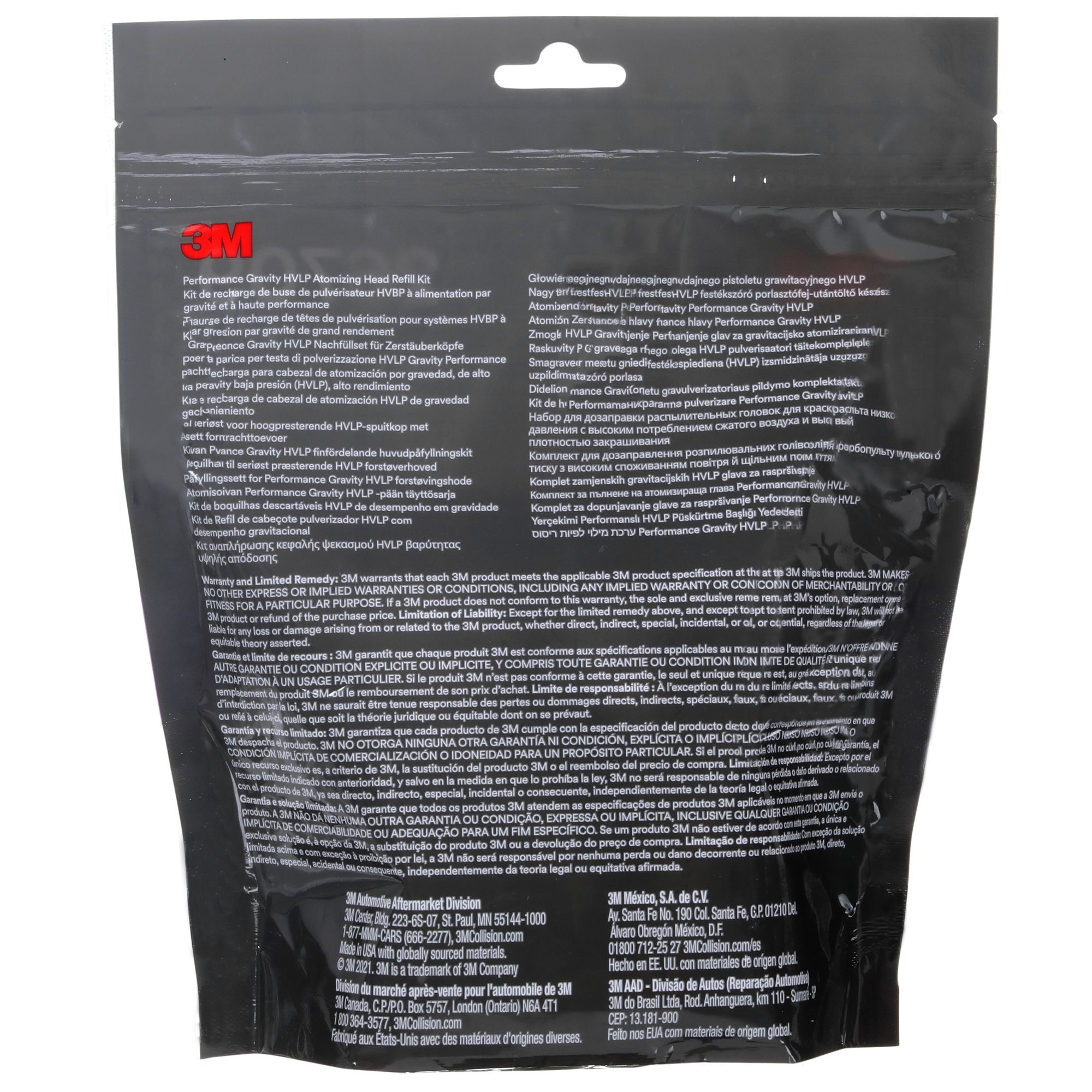 3M™ Kit de recarga de boquillas HVLP de gravedad de alto rendimiento, blanco, 0.9, 26709