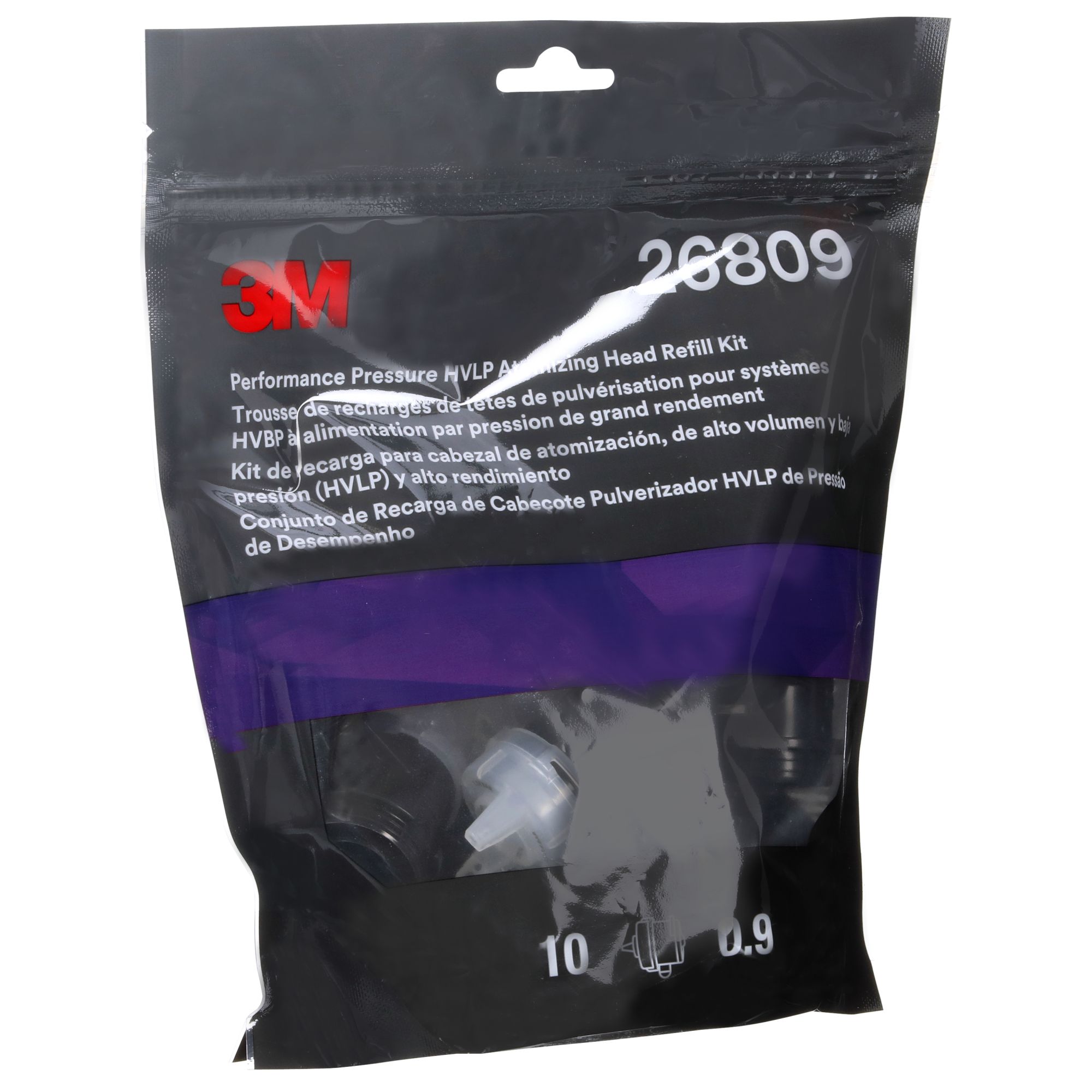 3M™ Kit de recarga de boquillas HVLP de presión de alto rendimiento, blanco, 0.9, 26809