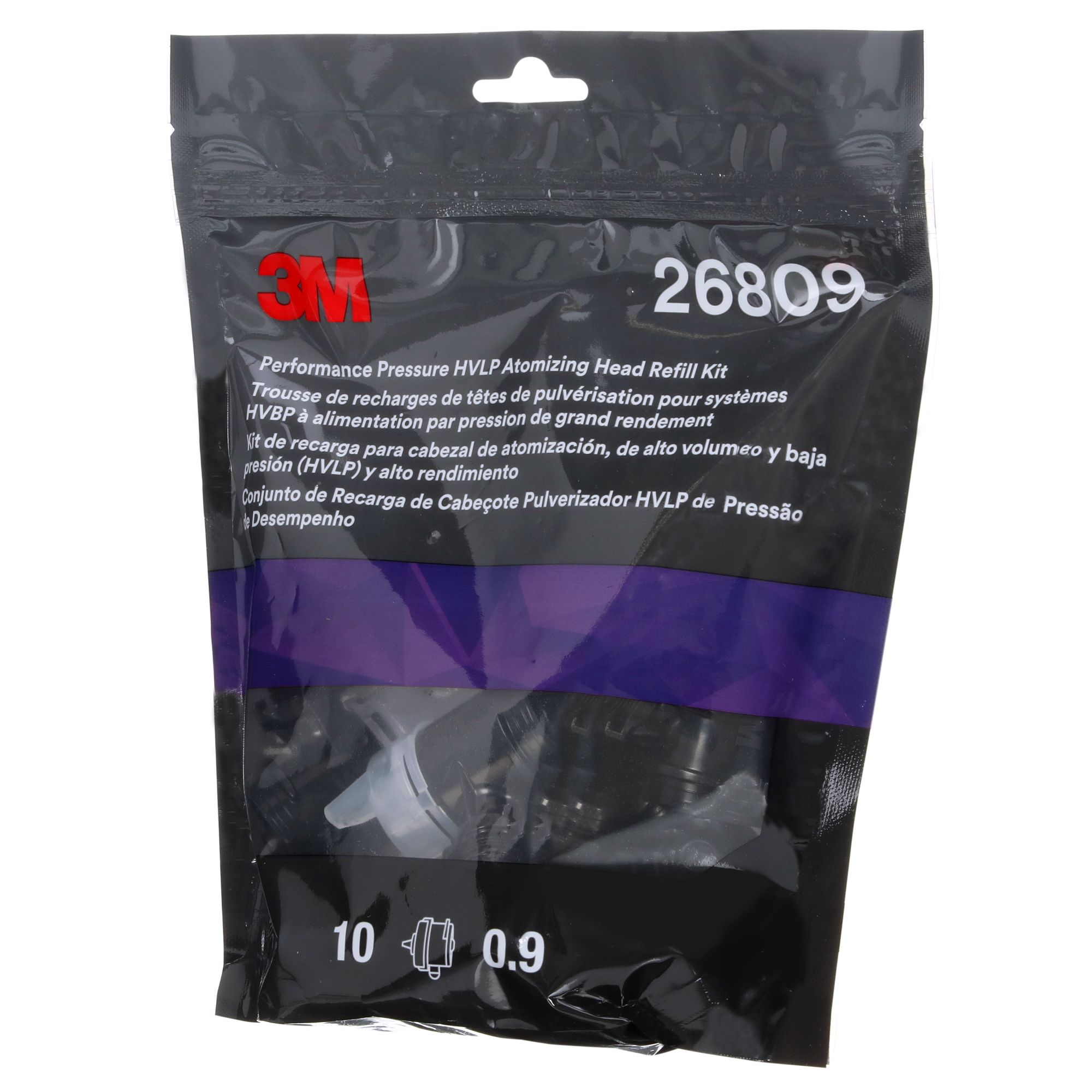 3M™ Kit de recarga de boquillas HVLP de presión de alto rendimiento, blanco, 0.9, 26809