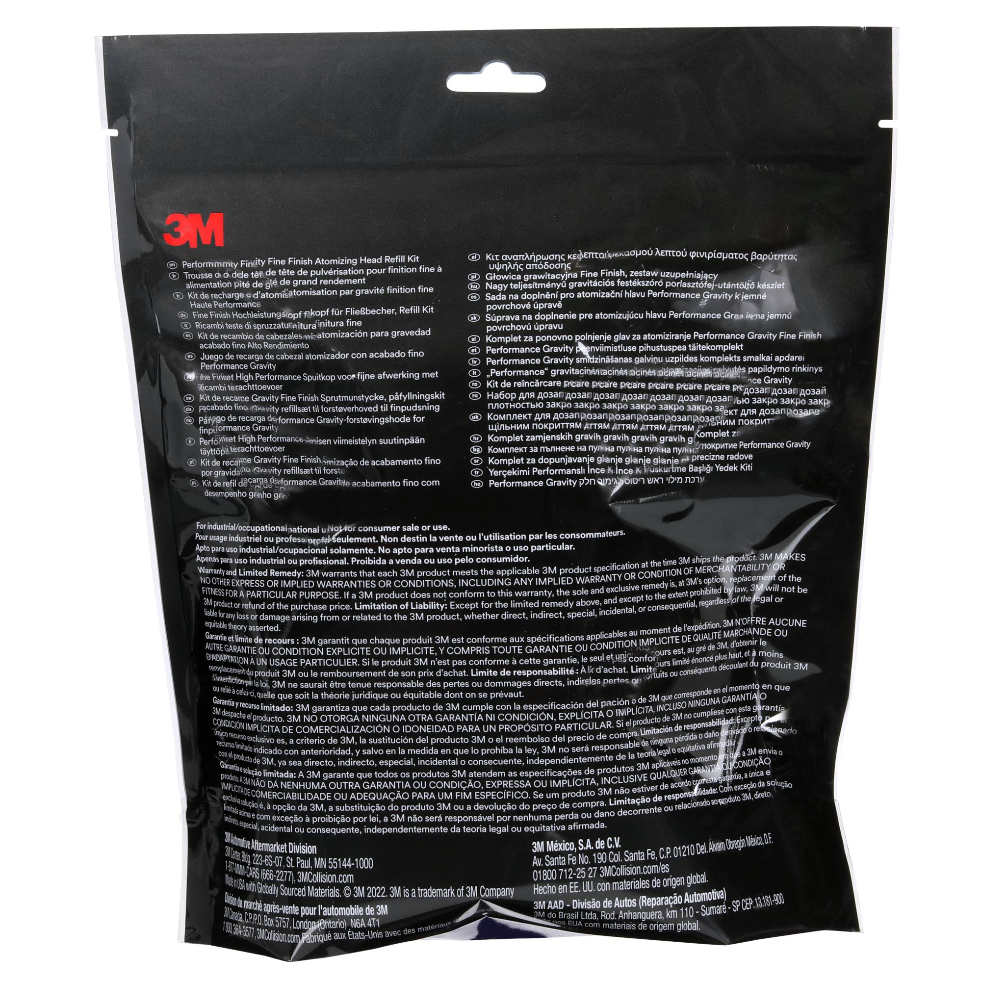 3M™ Kit de recarga de boquillas de acabado fino por gravedad de alto rendimiento, Azul, 1.2, 26912